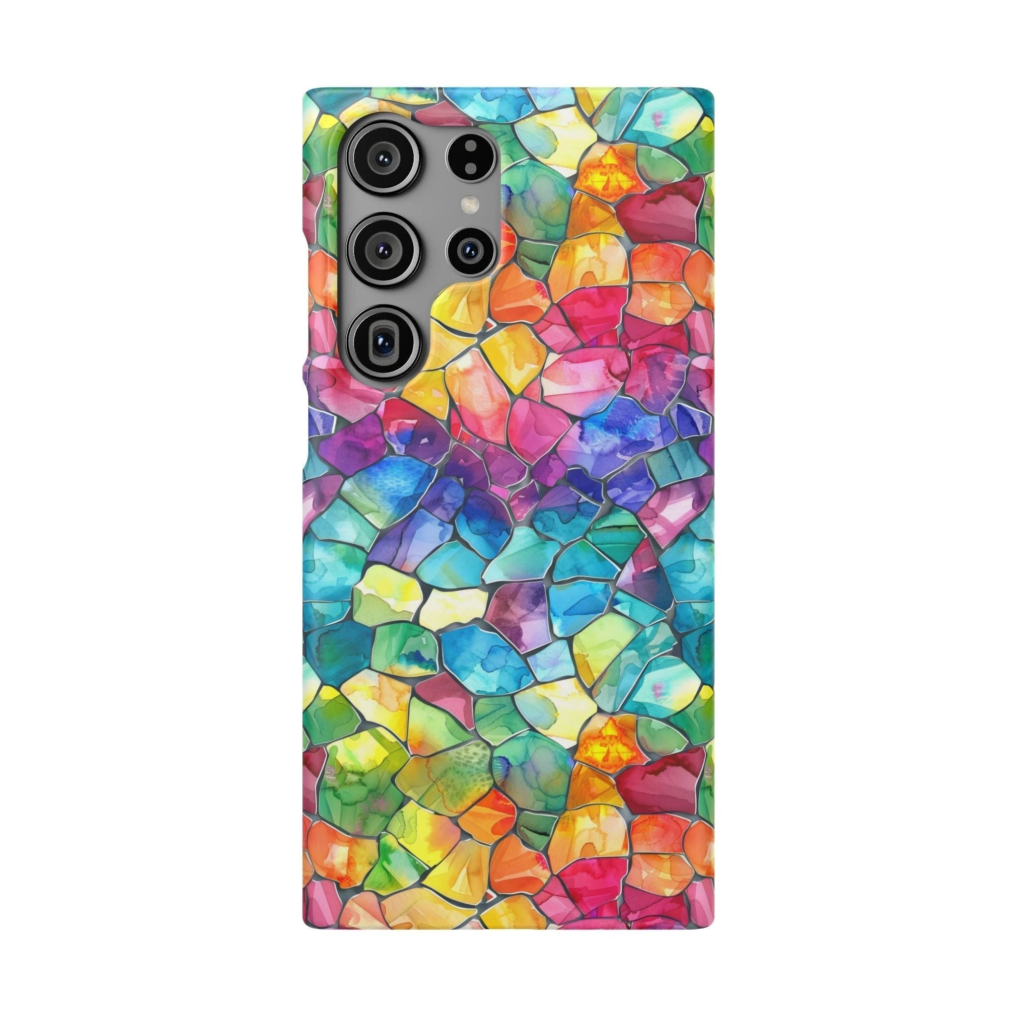Bespattered Facade Rainbow Mosaic Snap Case by Bespattered Facade