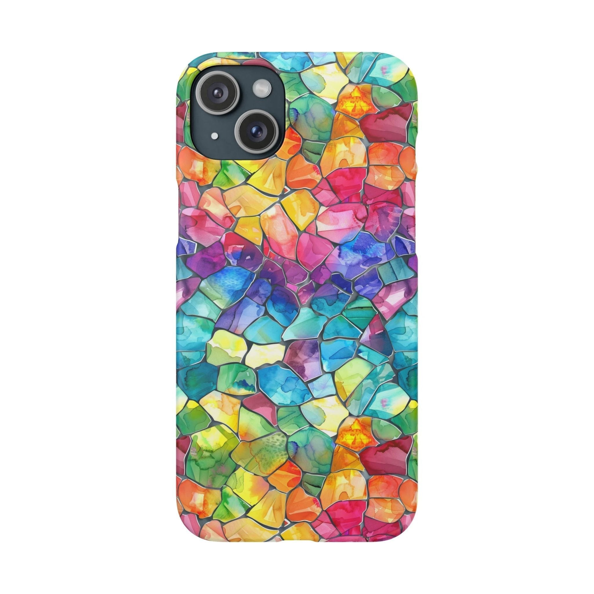 Bespattered Facade Rainbow Mosaic Snap Case by Bespattered Facade