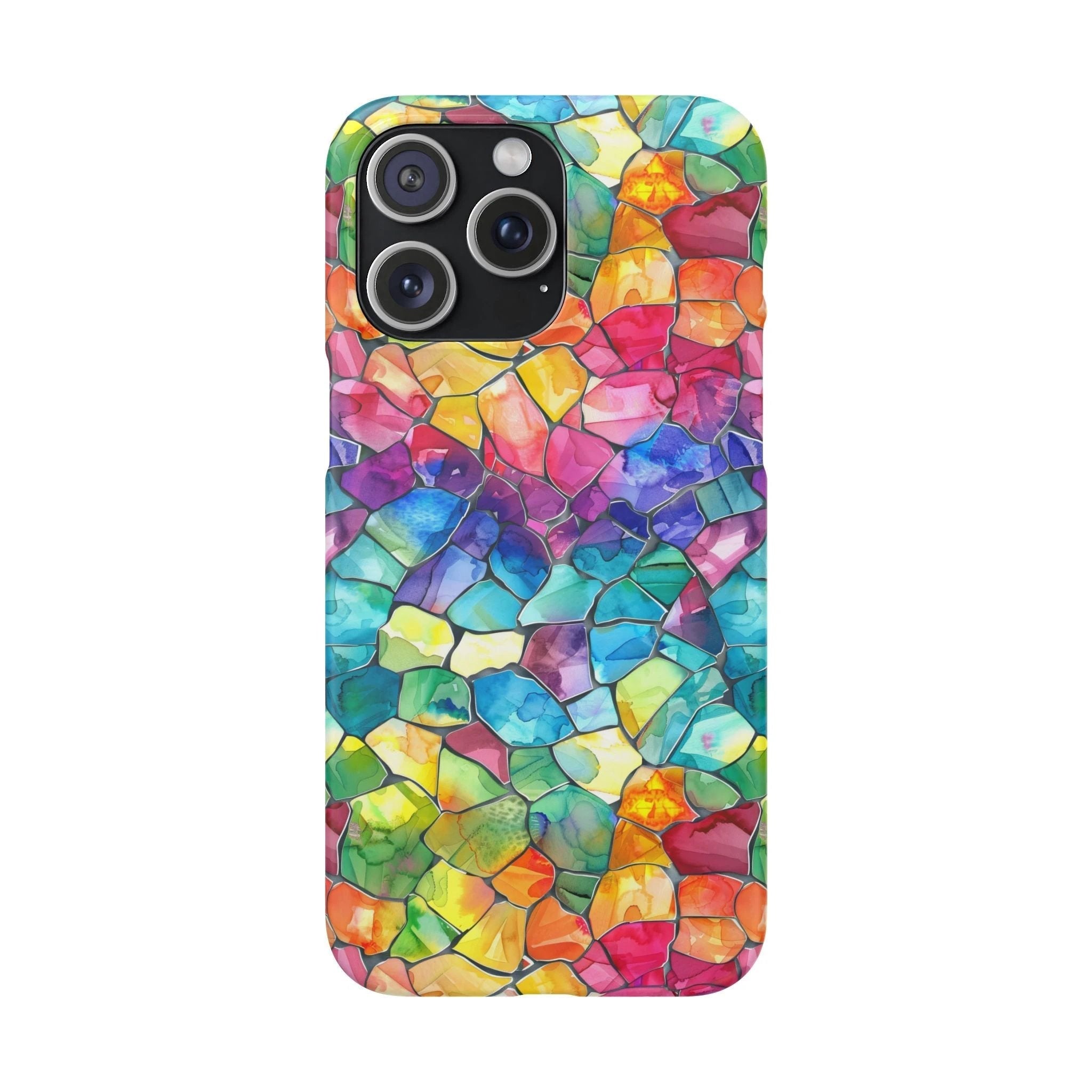 Bespattered Facade Rainbow Mosaic Snap Case by Bespattered Facade