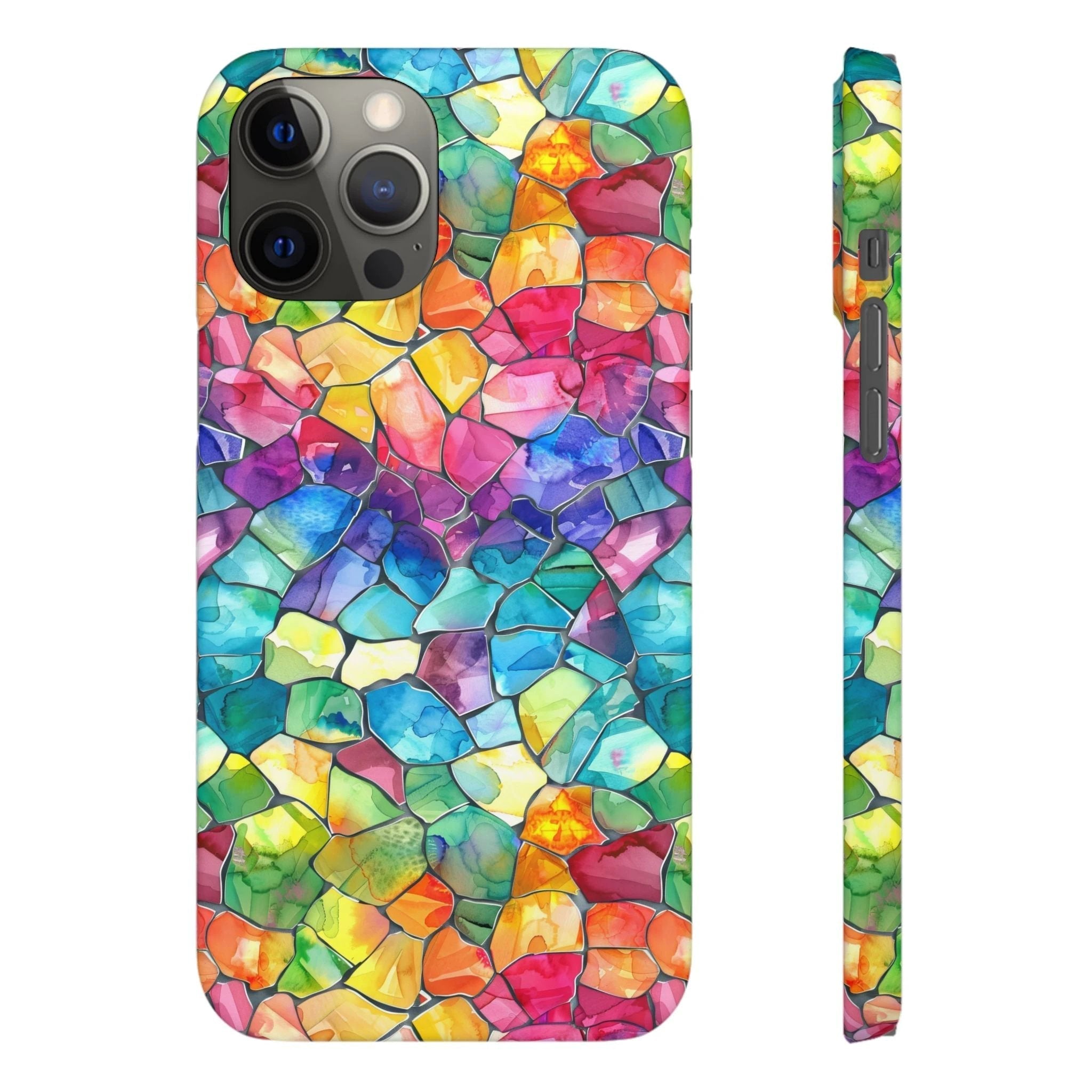 Bespattered Facade Rainbow Mosaic Snap Case by Bespattered Facade