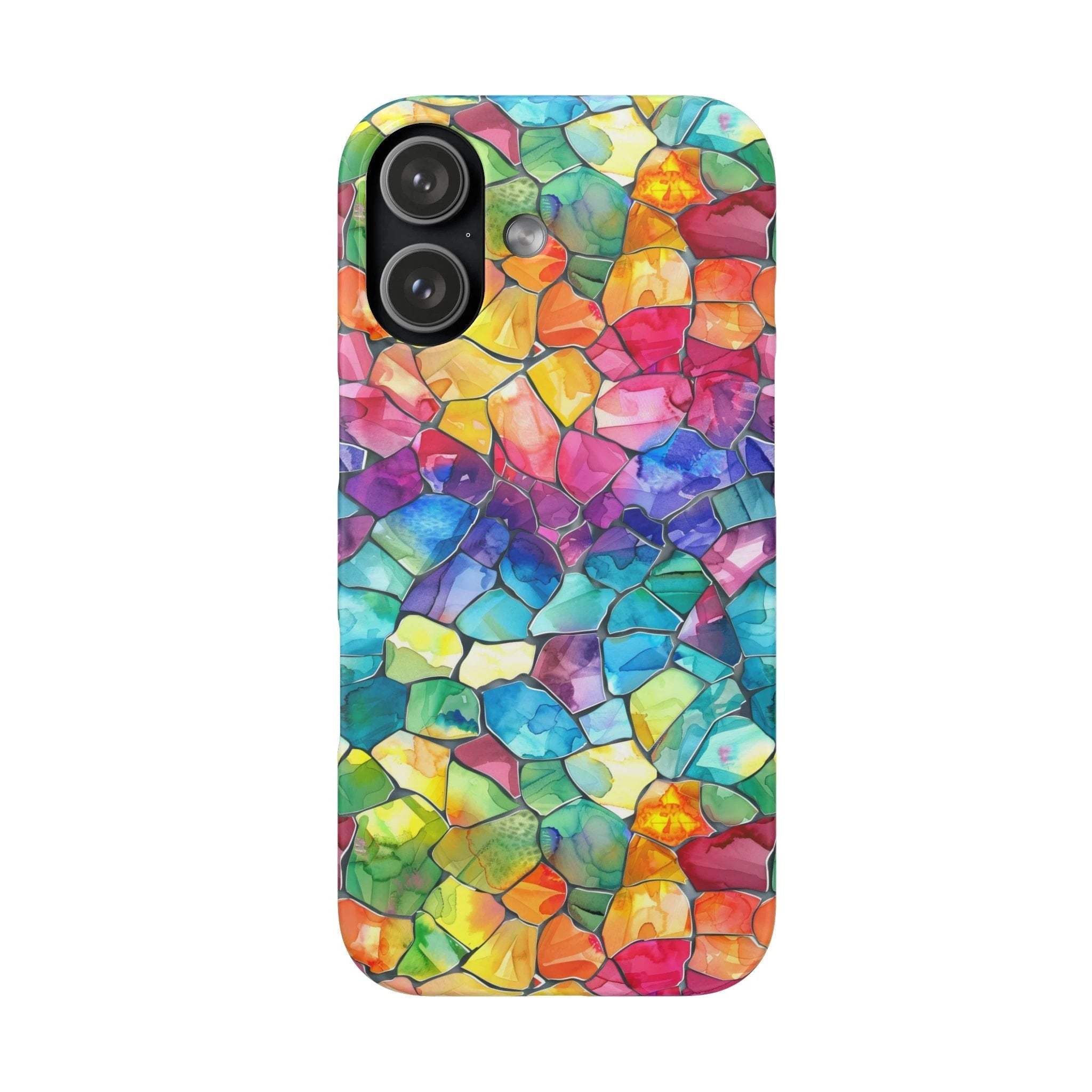 Bespattered Facade Rainbow Mosaic Snap Case by Bespattered Facade