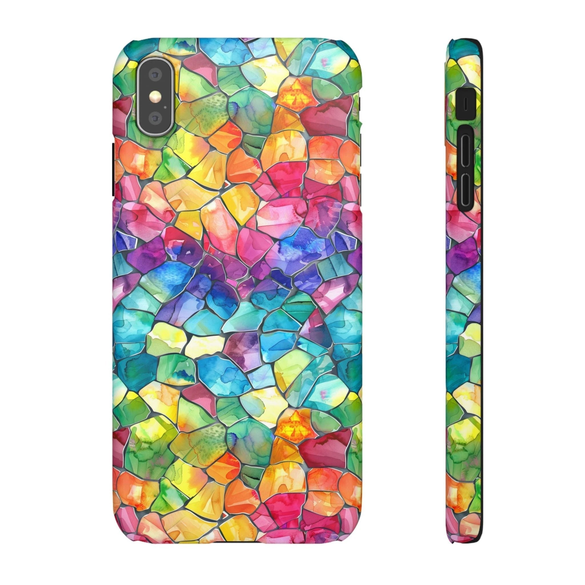 Bespattered Facade Rainbow Mosaic Snap Case by Bespattered Facade