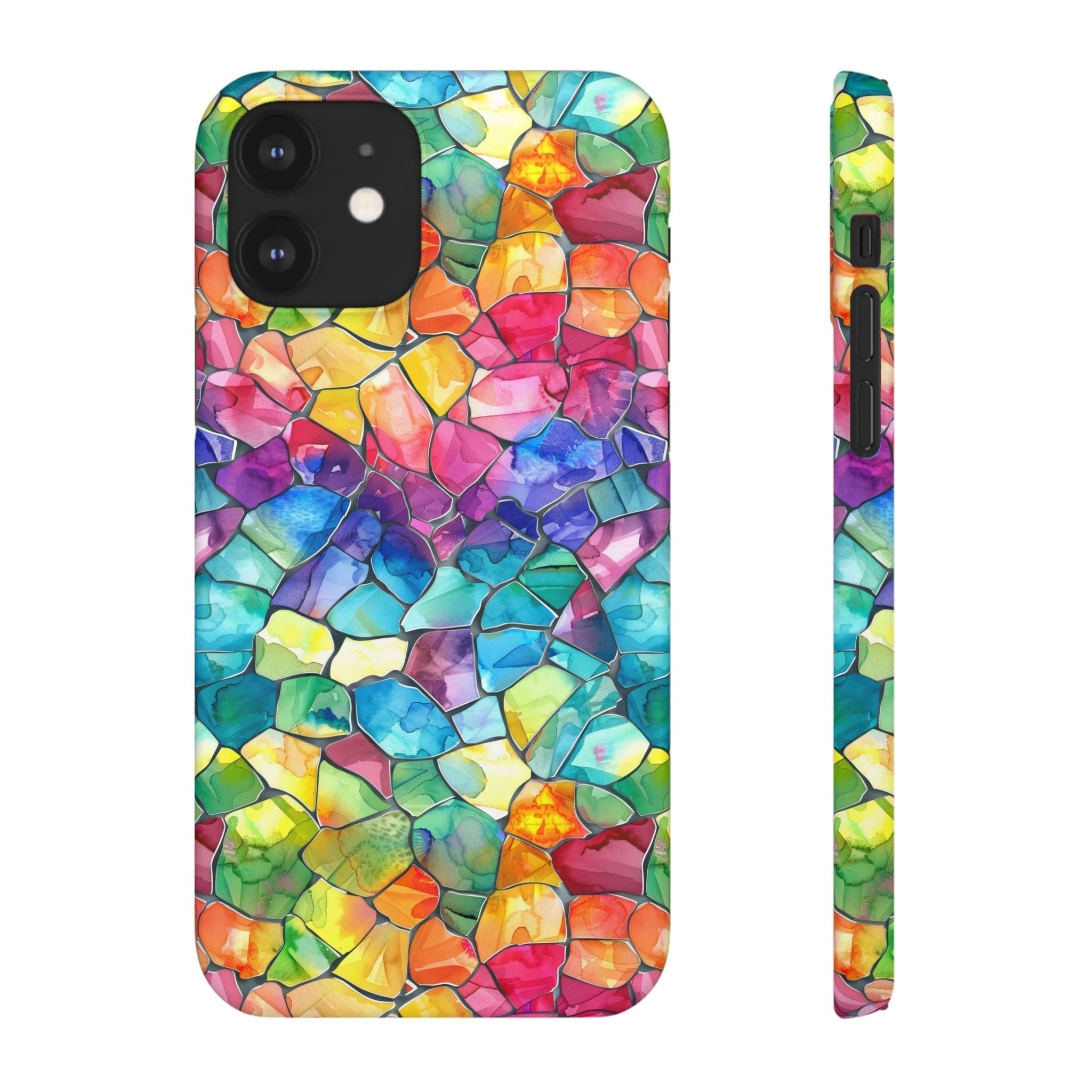 Bespattered Facade Rainbow Mosaic Snap Case by Bespattered Facade