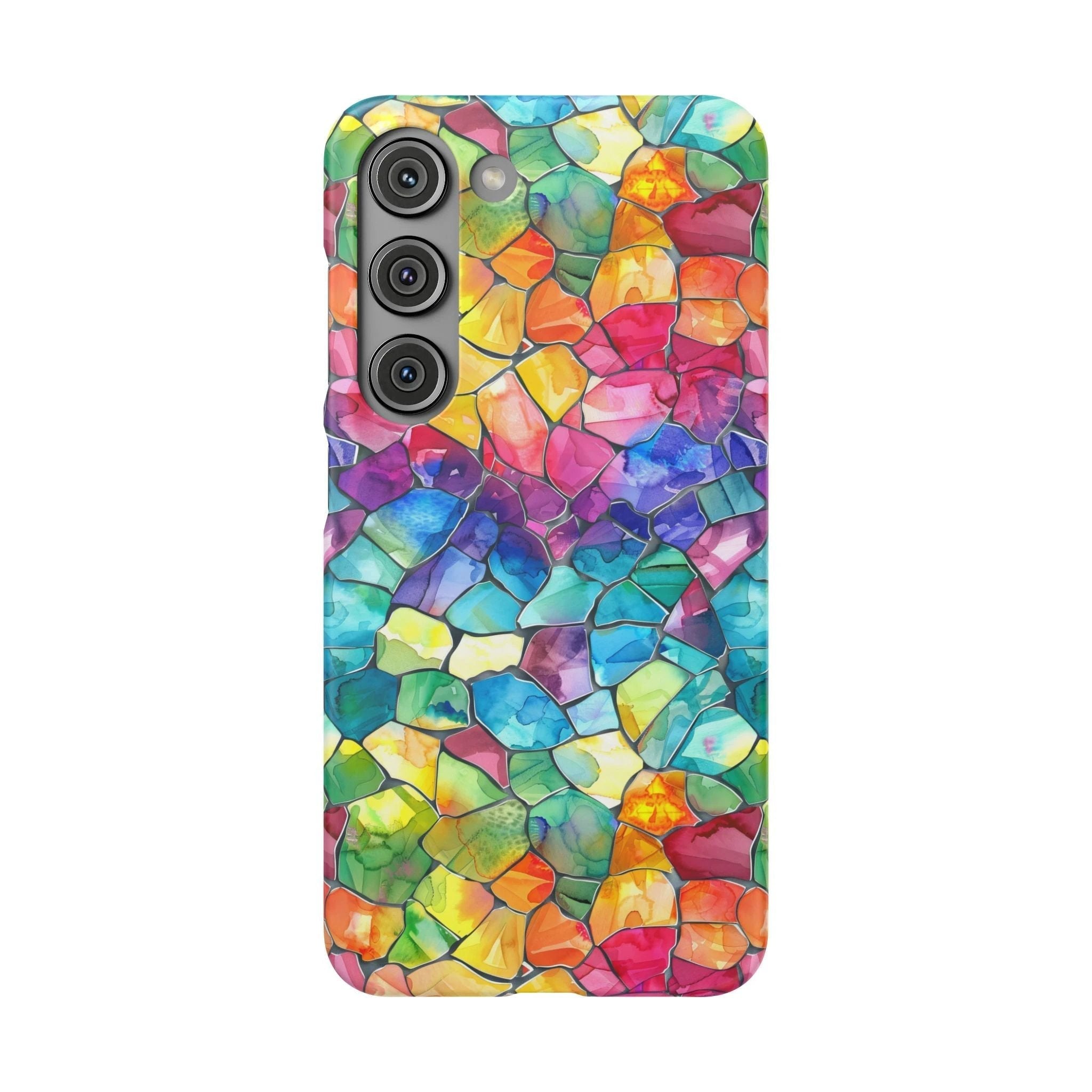 Bespattered Facade Rainbow Mosaic Snap Case by Bespattered Facade