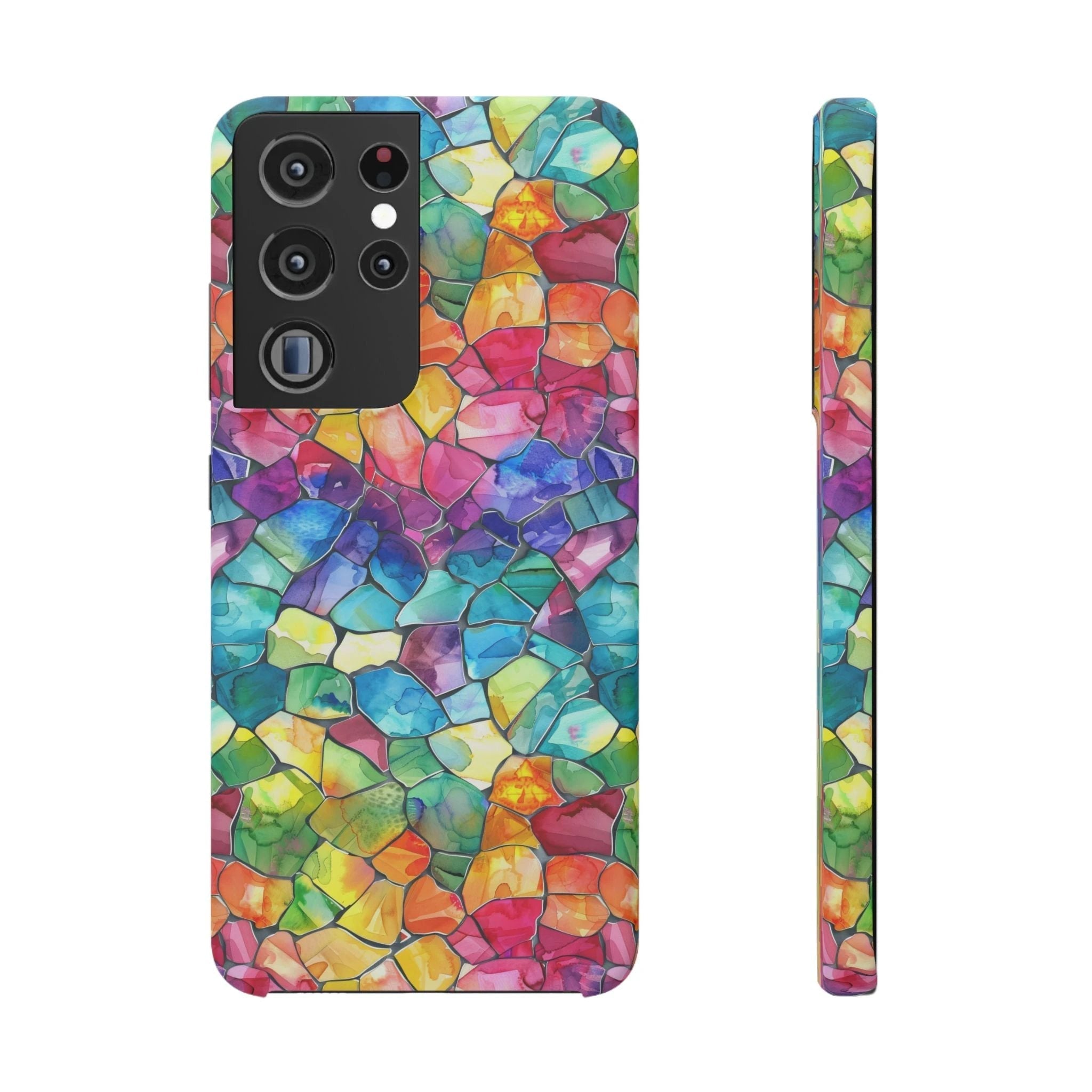 Bespattered Facade Rainbow Mosaic Snap Case by Bespattered Facade