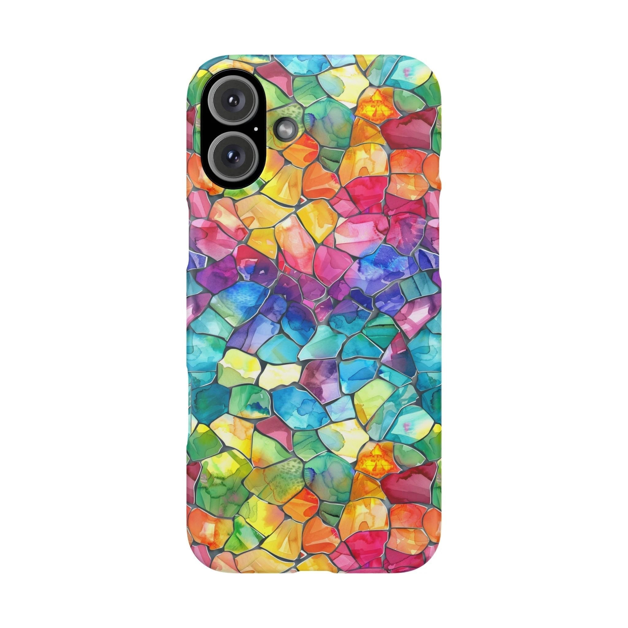 Bespattered Facade Rainbow Mosaic Snap Case by Bespattered Facade