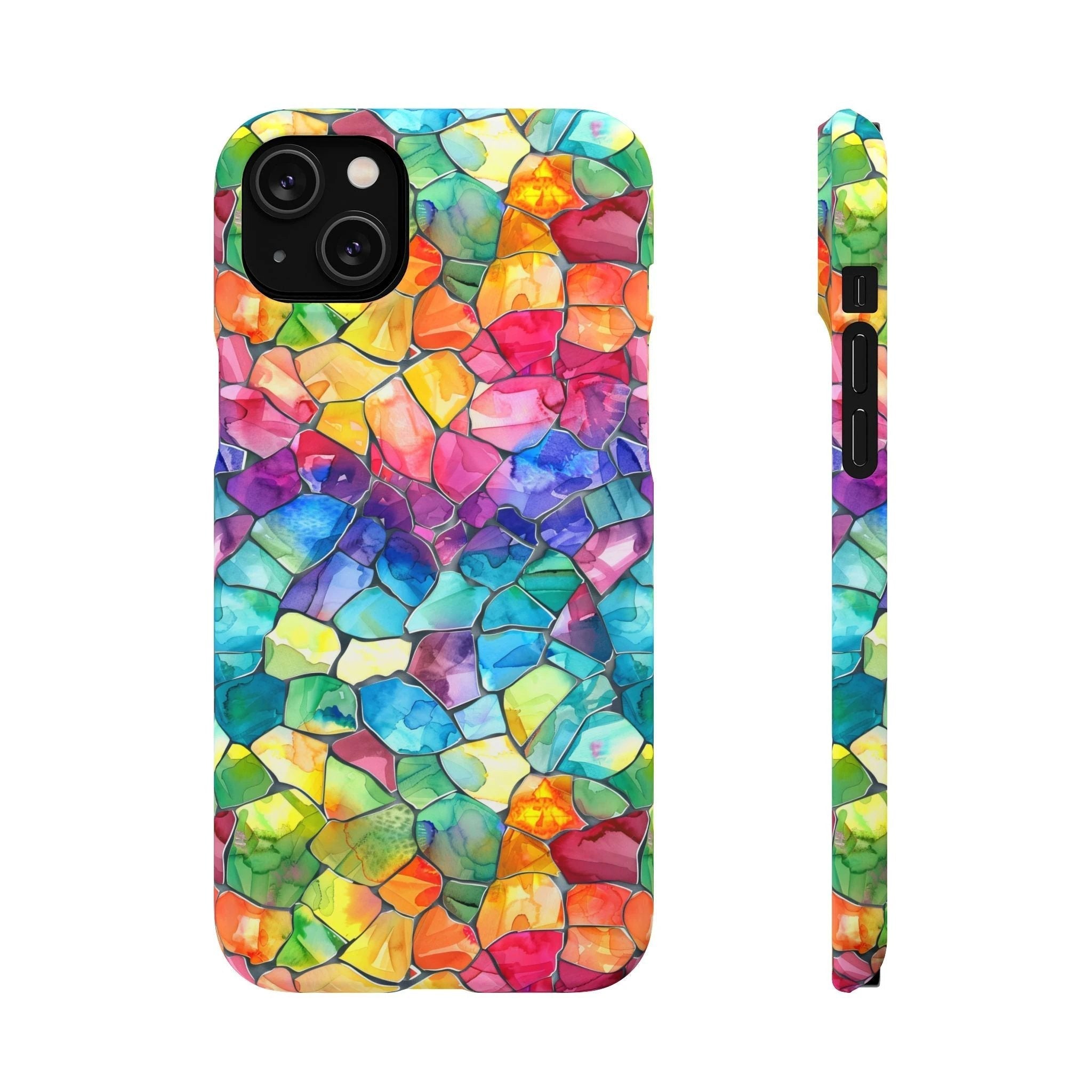 Bespattered Facade Rainbow Mosaic Snap Case by Bespattered Facade