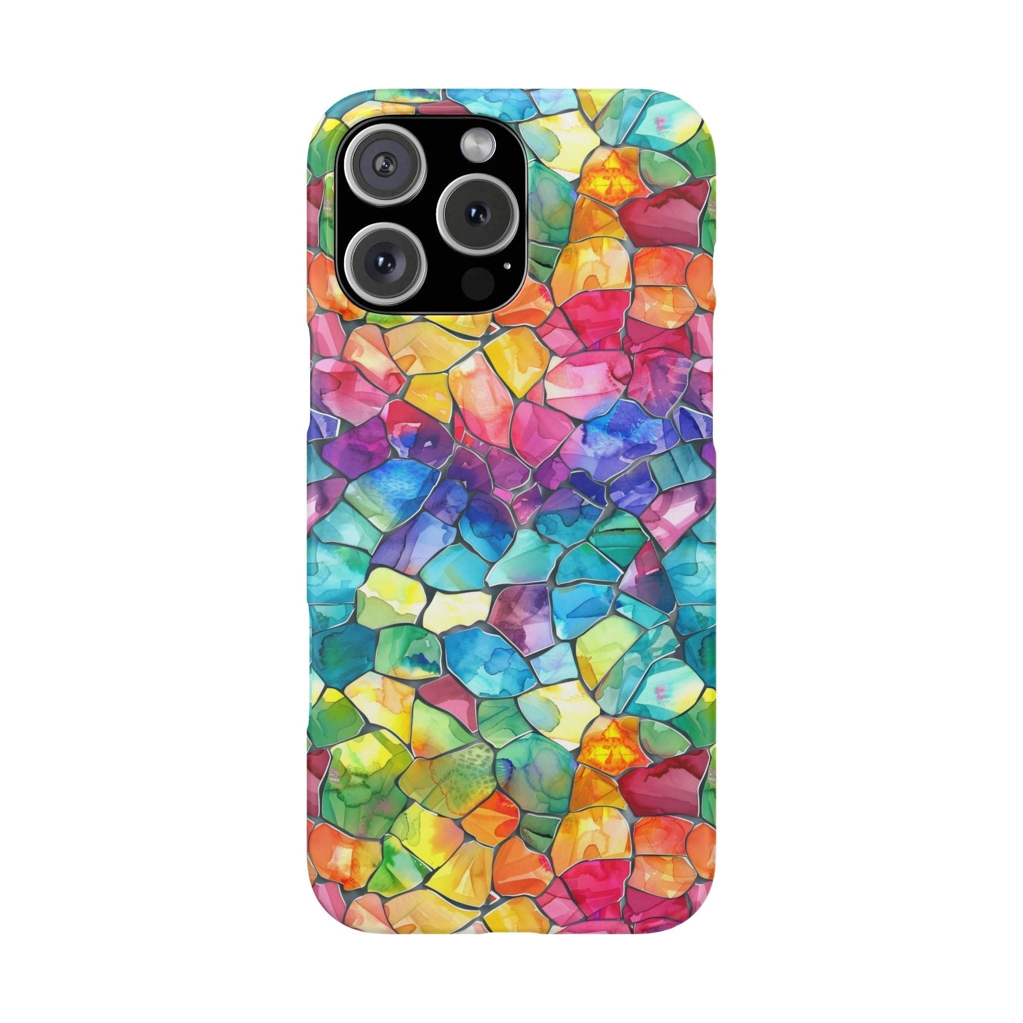 Bespattered Facade Rainbow Mosaic Snap Case by Bespattered Facade