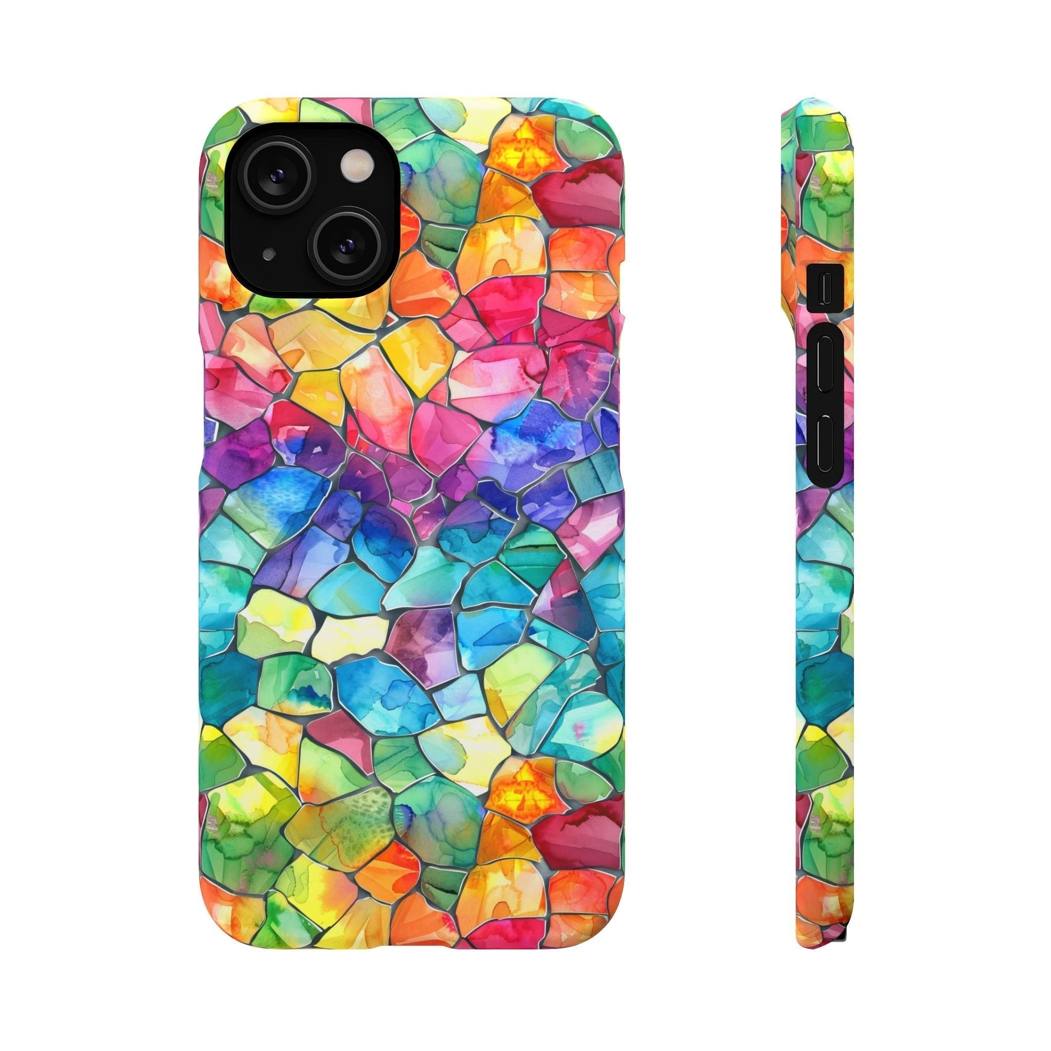 Bespattered Facade Rainbow Mosaic Snap Case by Bespattered Facade
