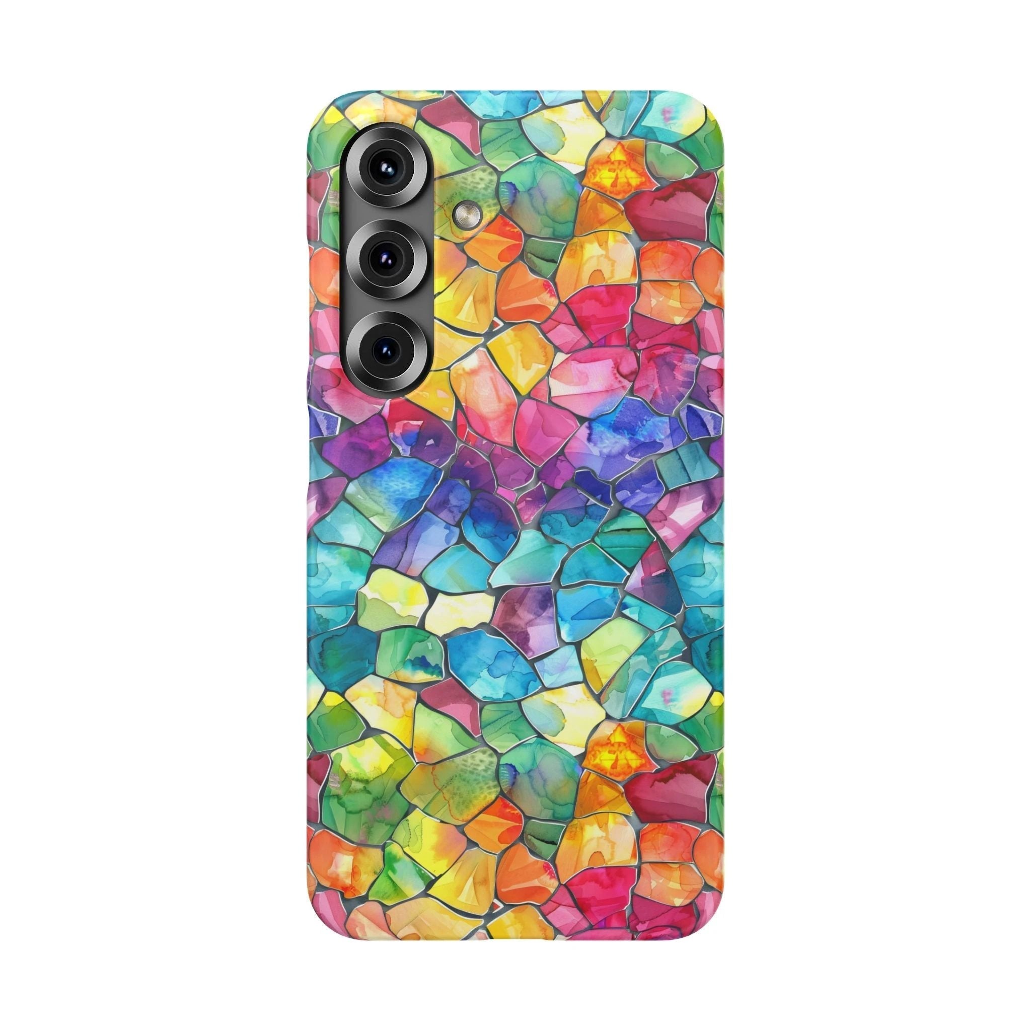 Bespattered Facade Rainbow Mosaic Snap Case by Bespattered Facade
