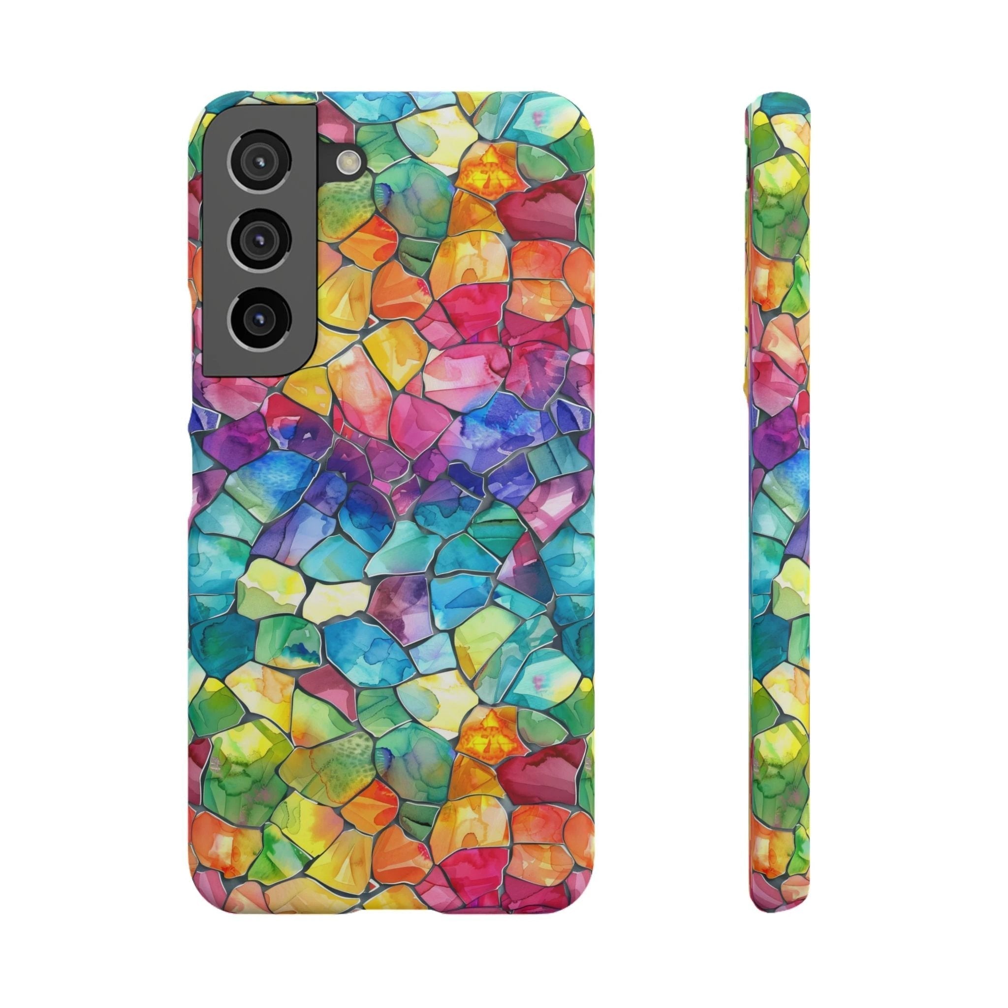 Bespattered Facade Rainbow Mosaic Snap Case by Bespattered Facade