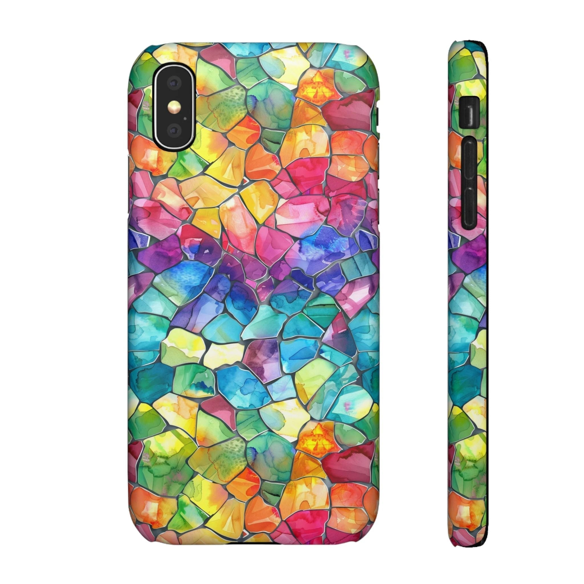Bespattered Facade Rainbow Mosaic Snap Case by Bespattered Facade