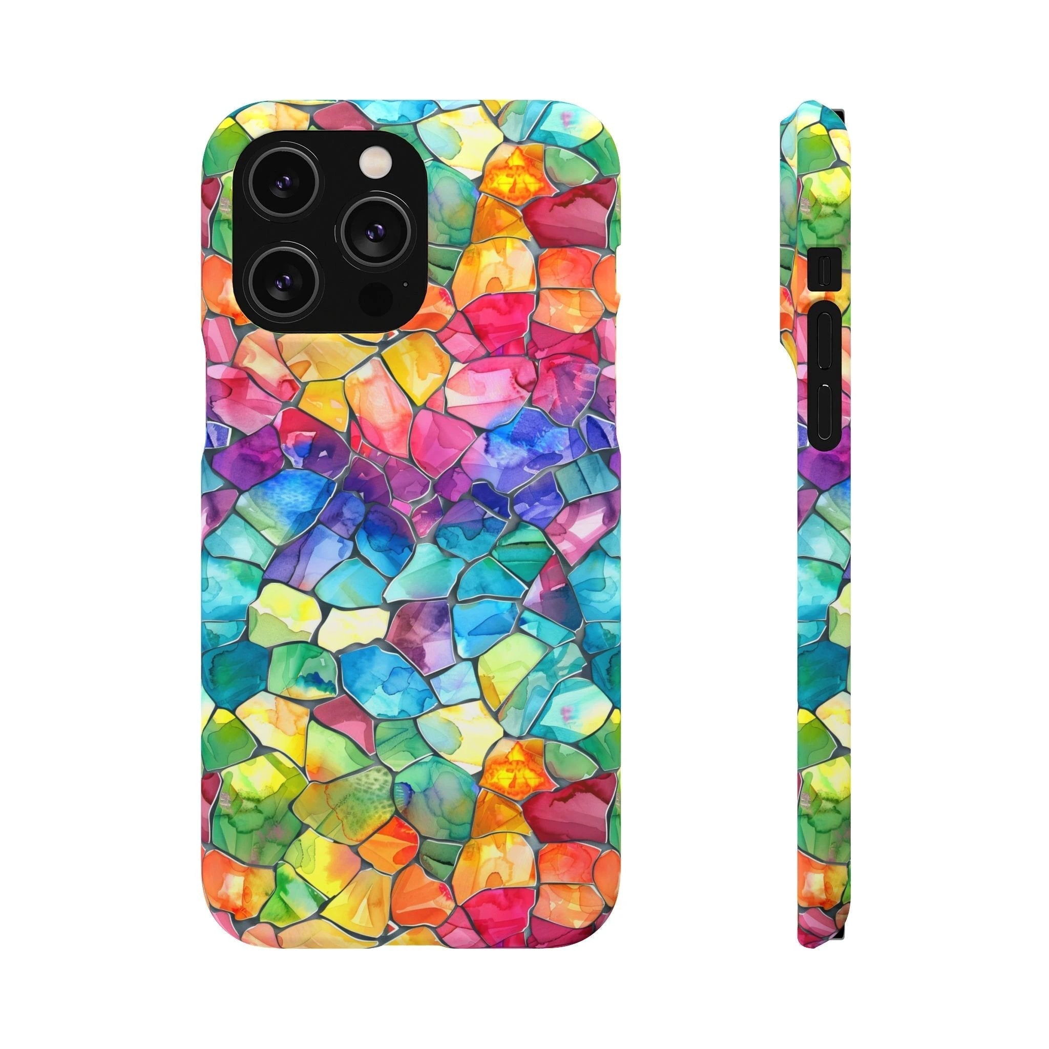 Bespattered Facade Rainbow Mosaic Snap Case by Bespattered Facade