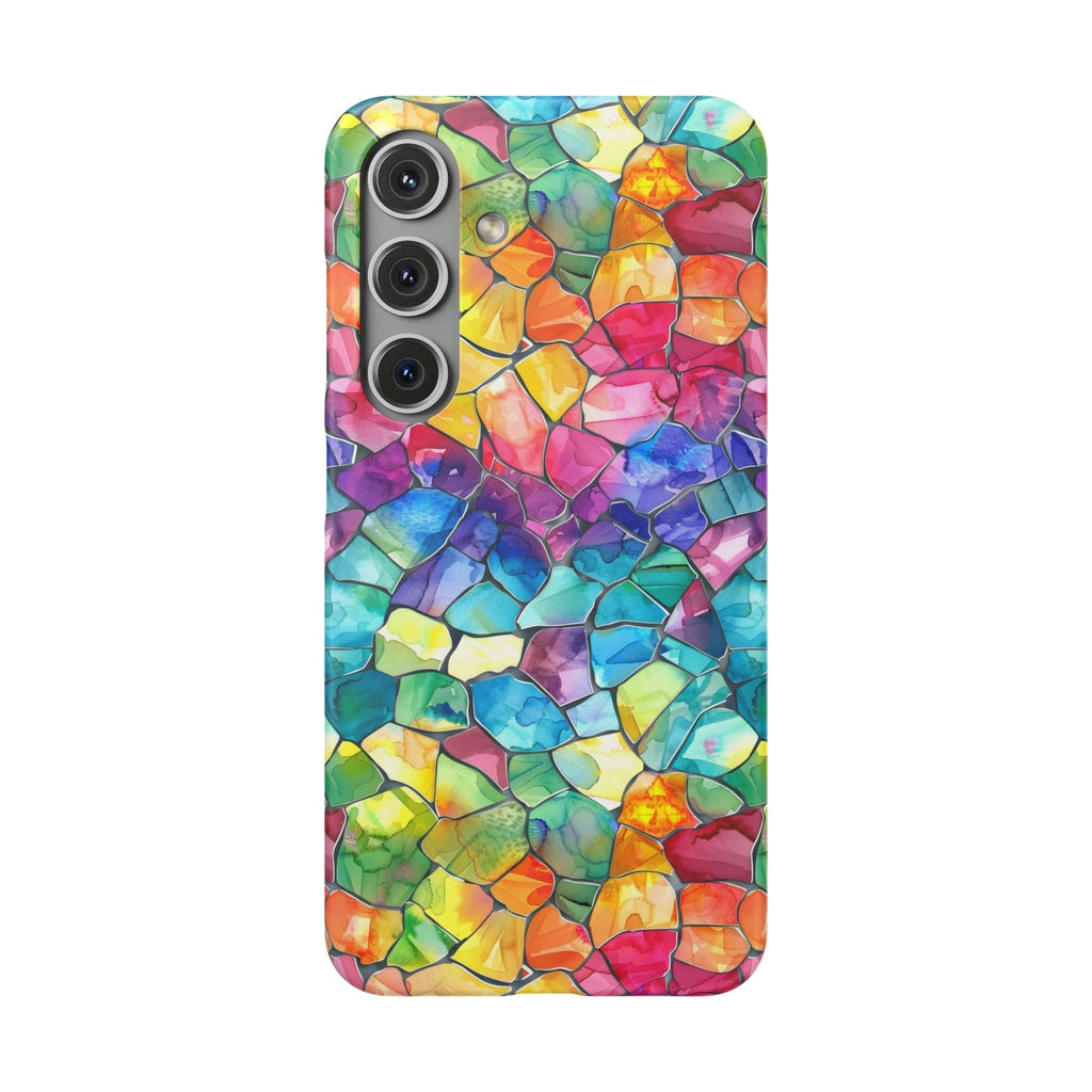 Bespattered Facade Rainbow Mosaic Snap Case by Bespattered Facade