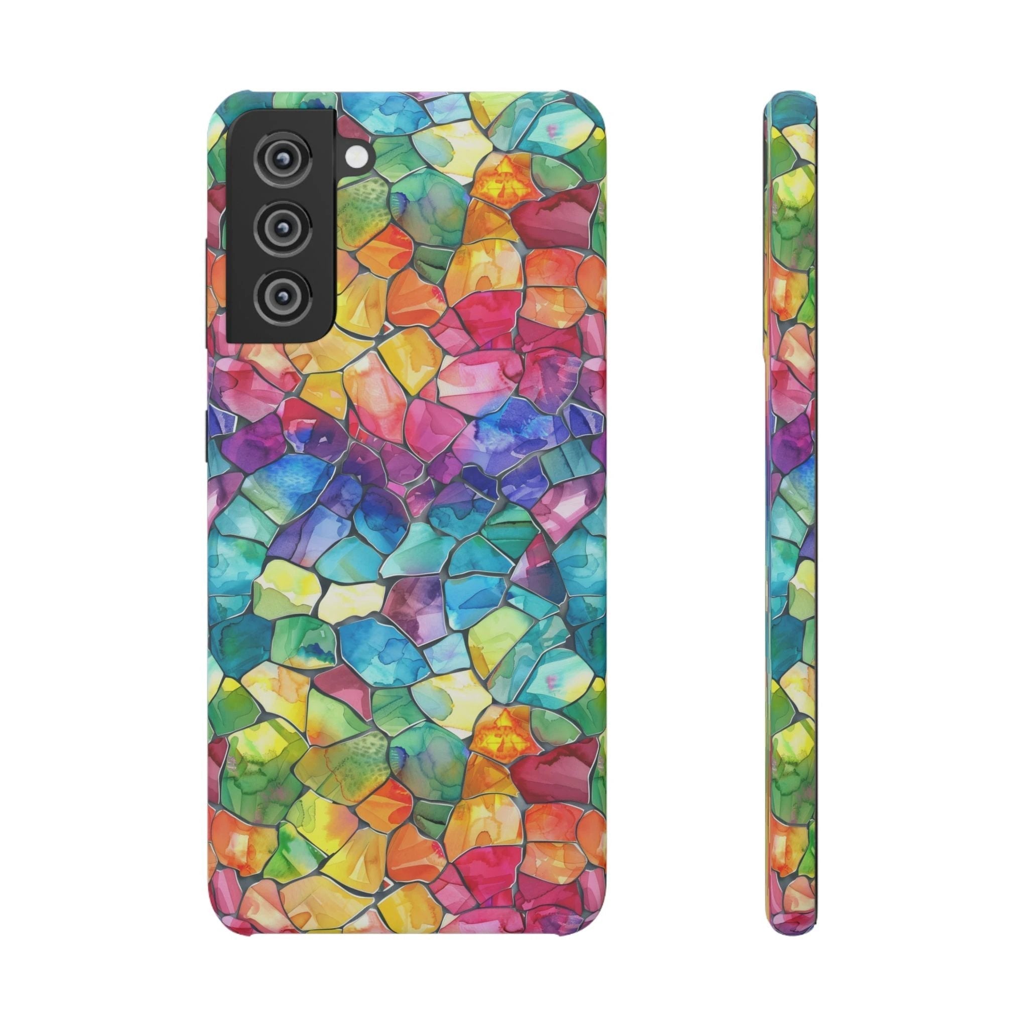 Bespattered Facade Rainbow Mosaic Snap Case by Bespattered Facade