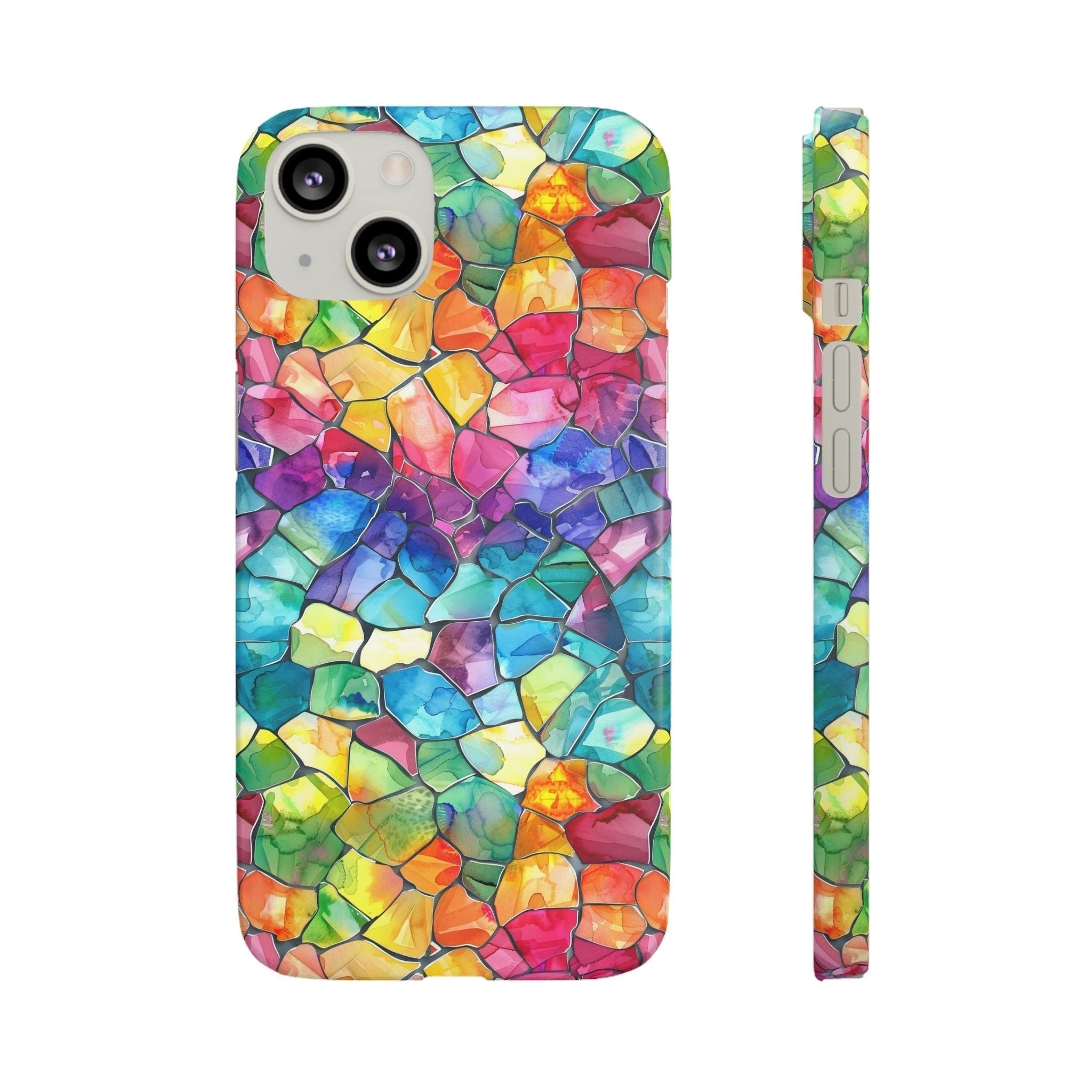 Bespattered Facade Rainbow Mosaic Snap Case by Bespattered Facade