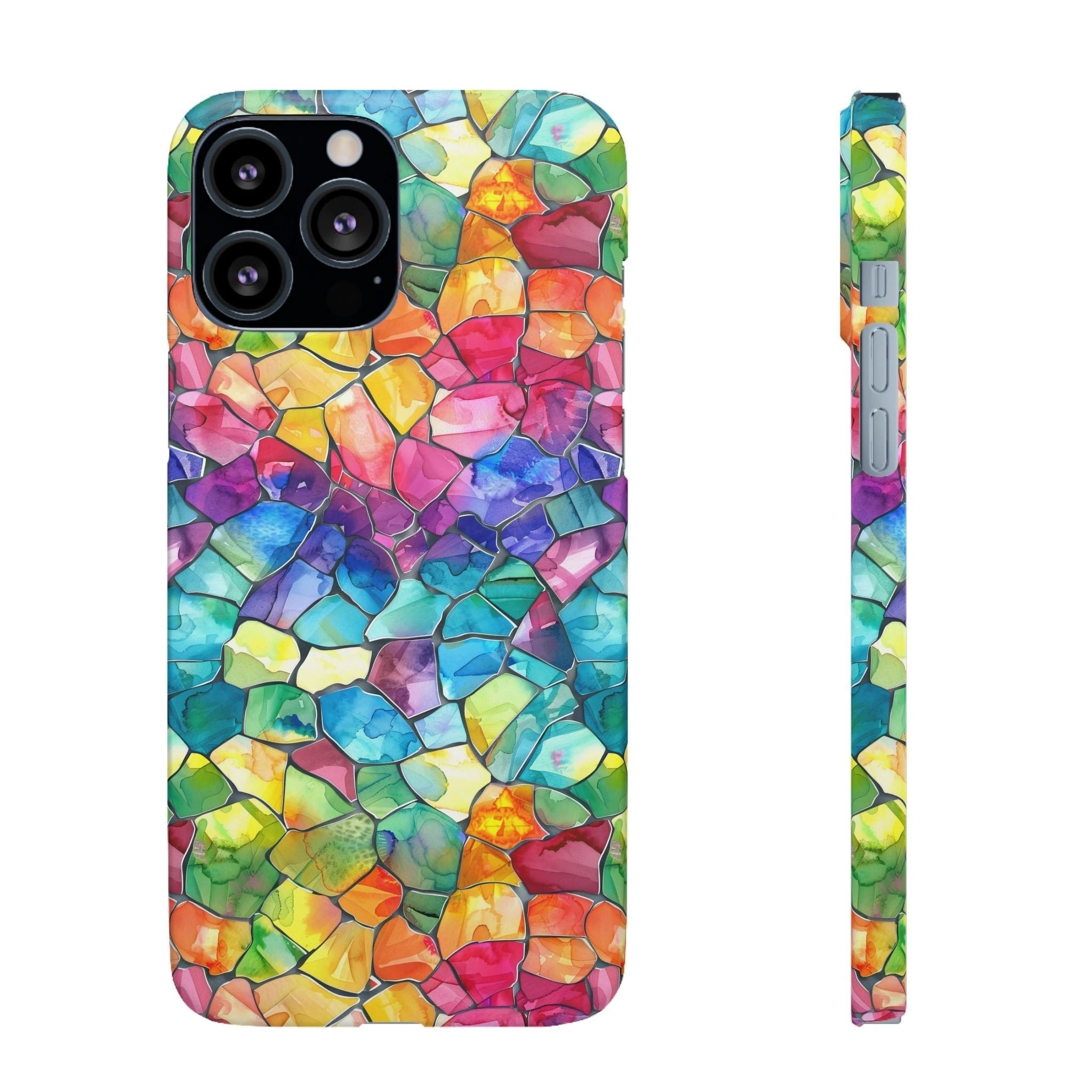 Bespattered Facade Rainbow Mosaic Snap Case by Bespattered Facade