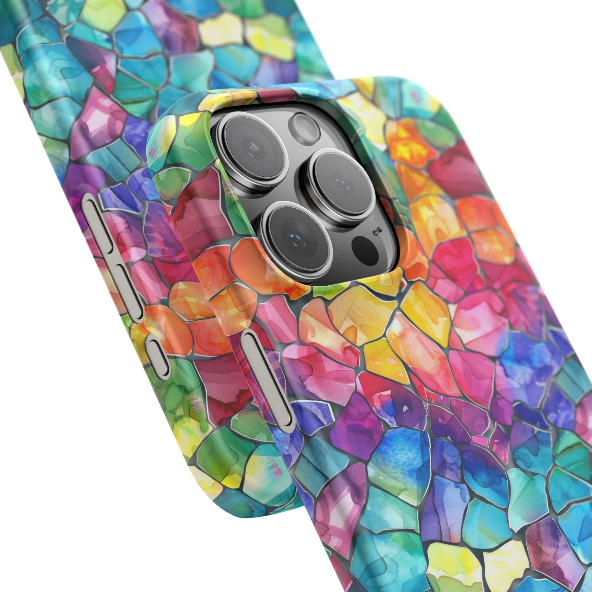 Bespattered Facade Rainbow Mosaic Snap Case by Bespattered Facade