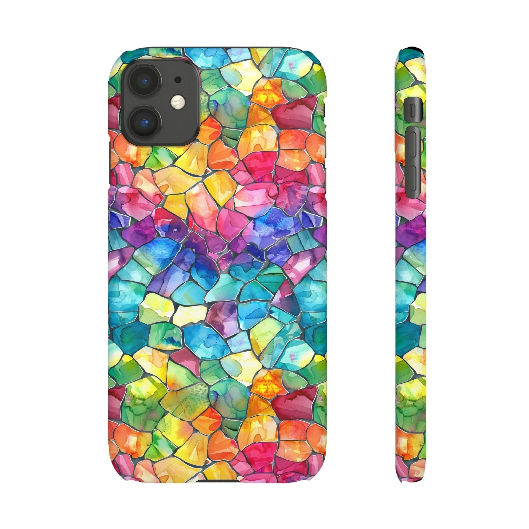 Bespattered Facade Rainbow Mosaic Snap Case by Bespattered Facade