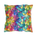 Bespattered Facade Rainbow Mosaic UV-Resistant Outdoor Pillows | 4 Sizes by Bespattered Facade