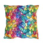 Bespattered Facade Rainbow Mosaic UV-Resistant Outdoor Pillows | 4 Sizes by Bespattered Facade
