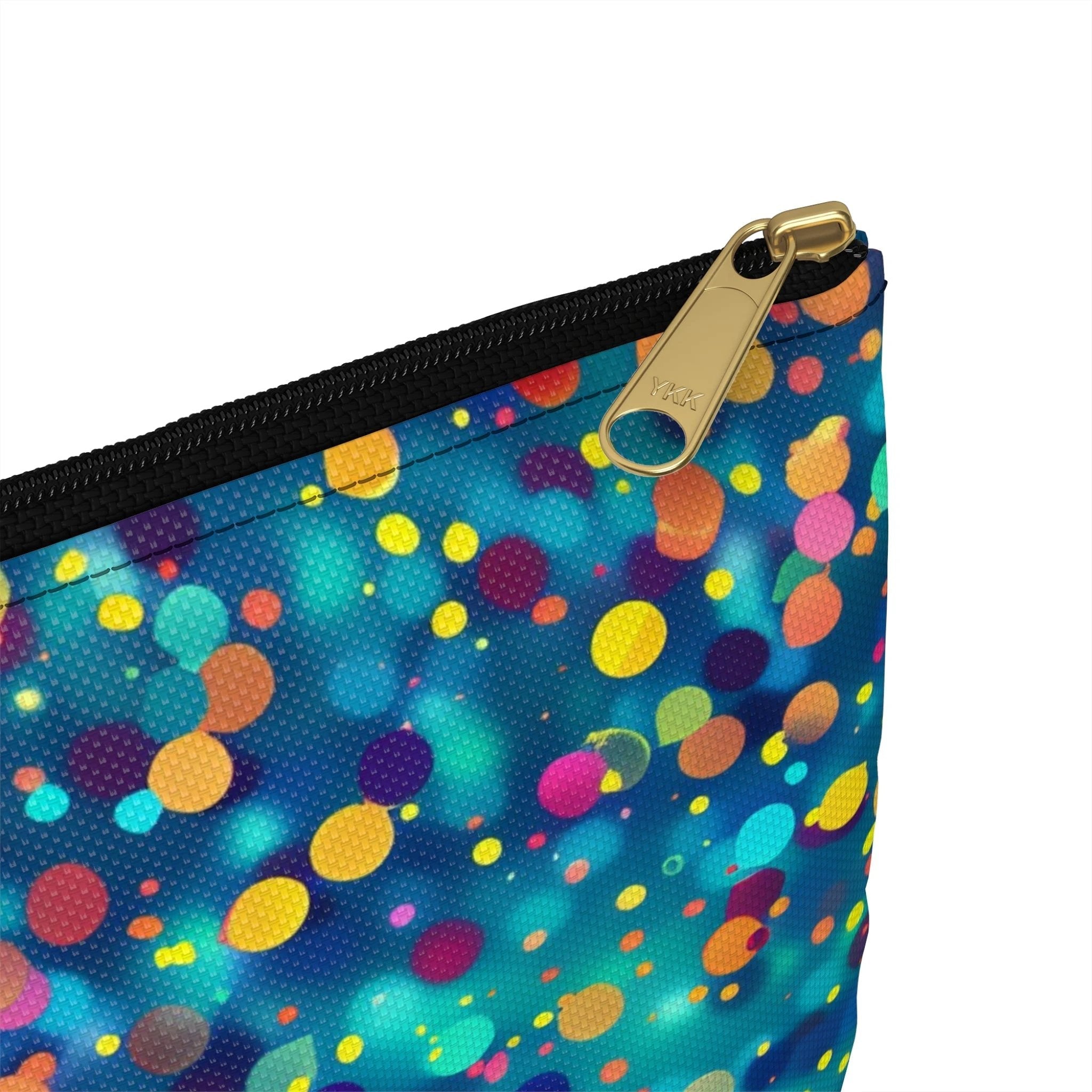 Bespattered Facade Rainbow Party Dots Accessory Pouch | 2 Sizes by Bespattered Facade