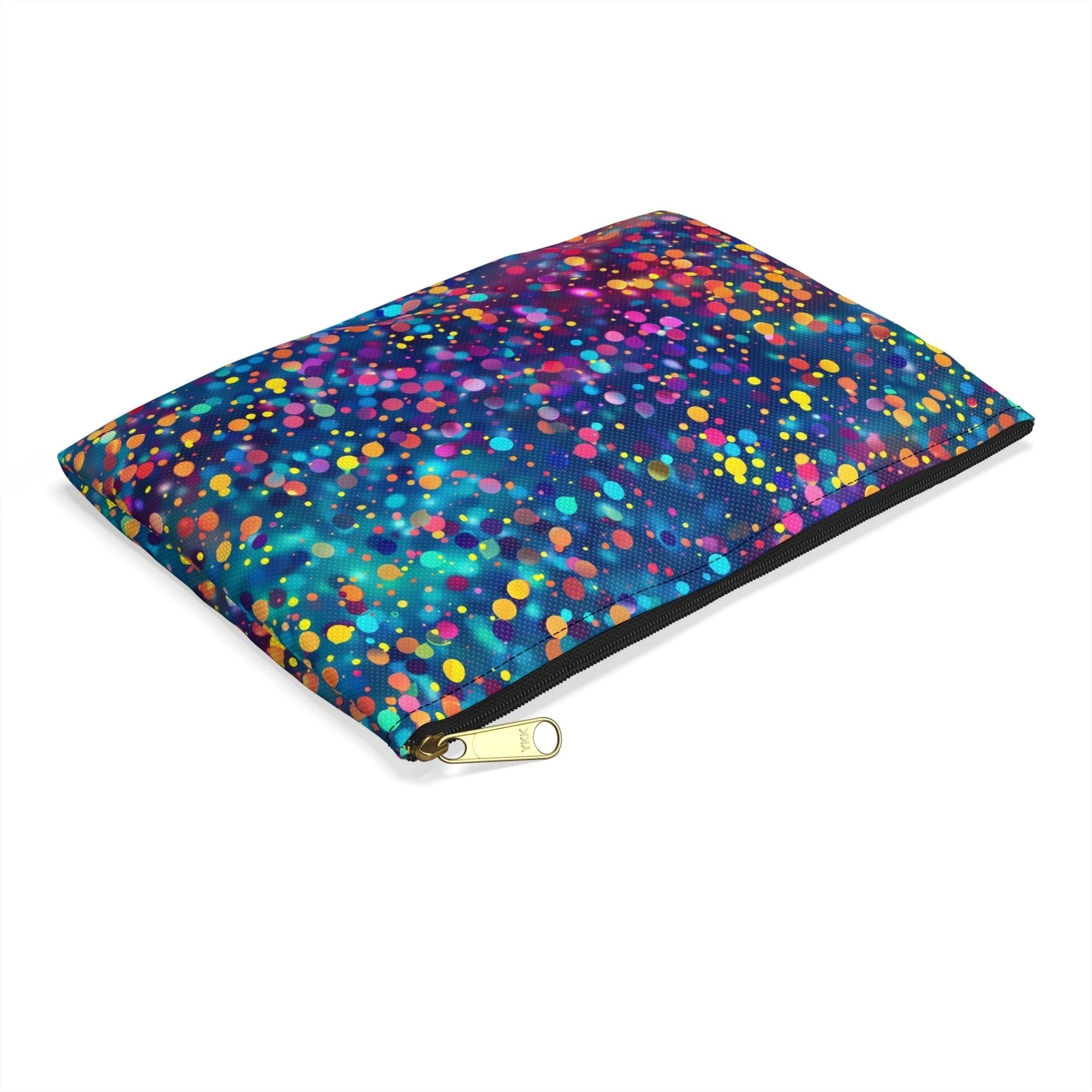 Bespattered Facade Rainbow Party Dots Accessory Pouch | 2 Sizes by Bespattered Facade