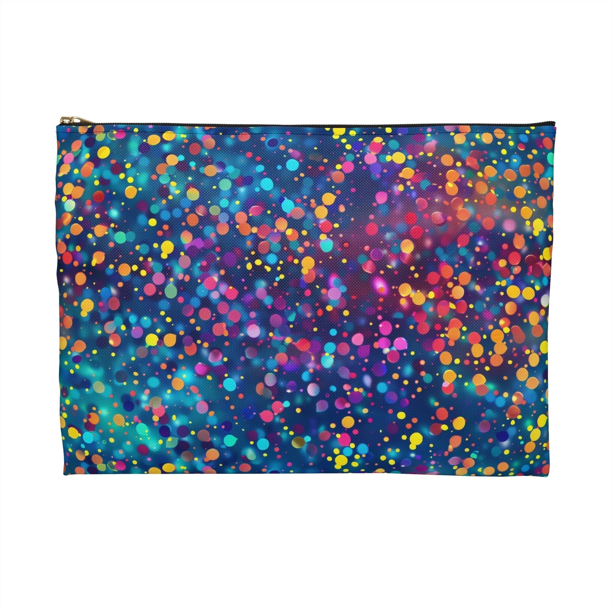 Bespattered Facade Rainbow Party Dots Accessory Pouch | 2 Sizes by Bespattered Facade