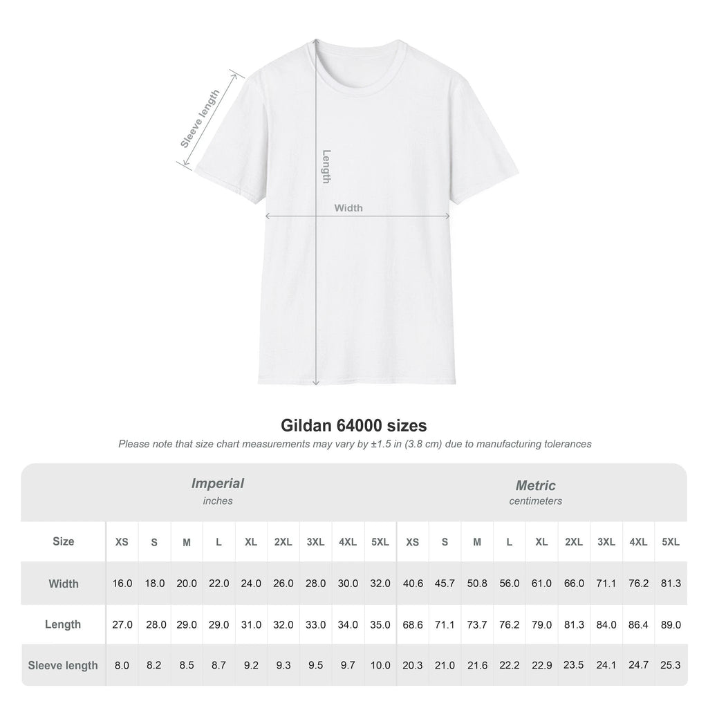 Bespattered Facade Rainbow Pride Ribbon Letters Unisex Softstyle T-Shirt by Bespattered Facade