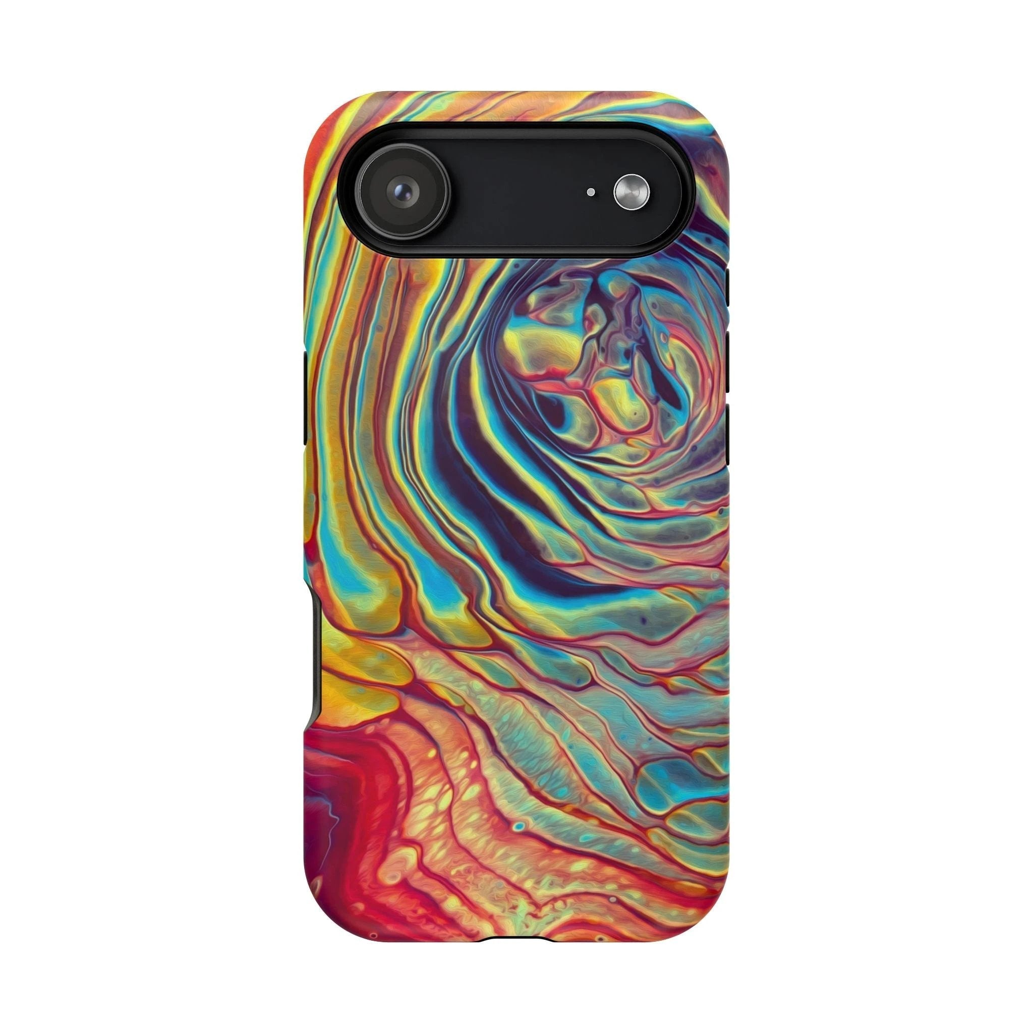 Bespattered Facade Rainbow Rings Abstract Art MagSafe Tough Case by Bespattered Facade