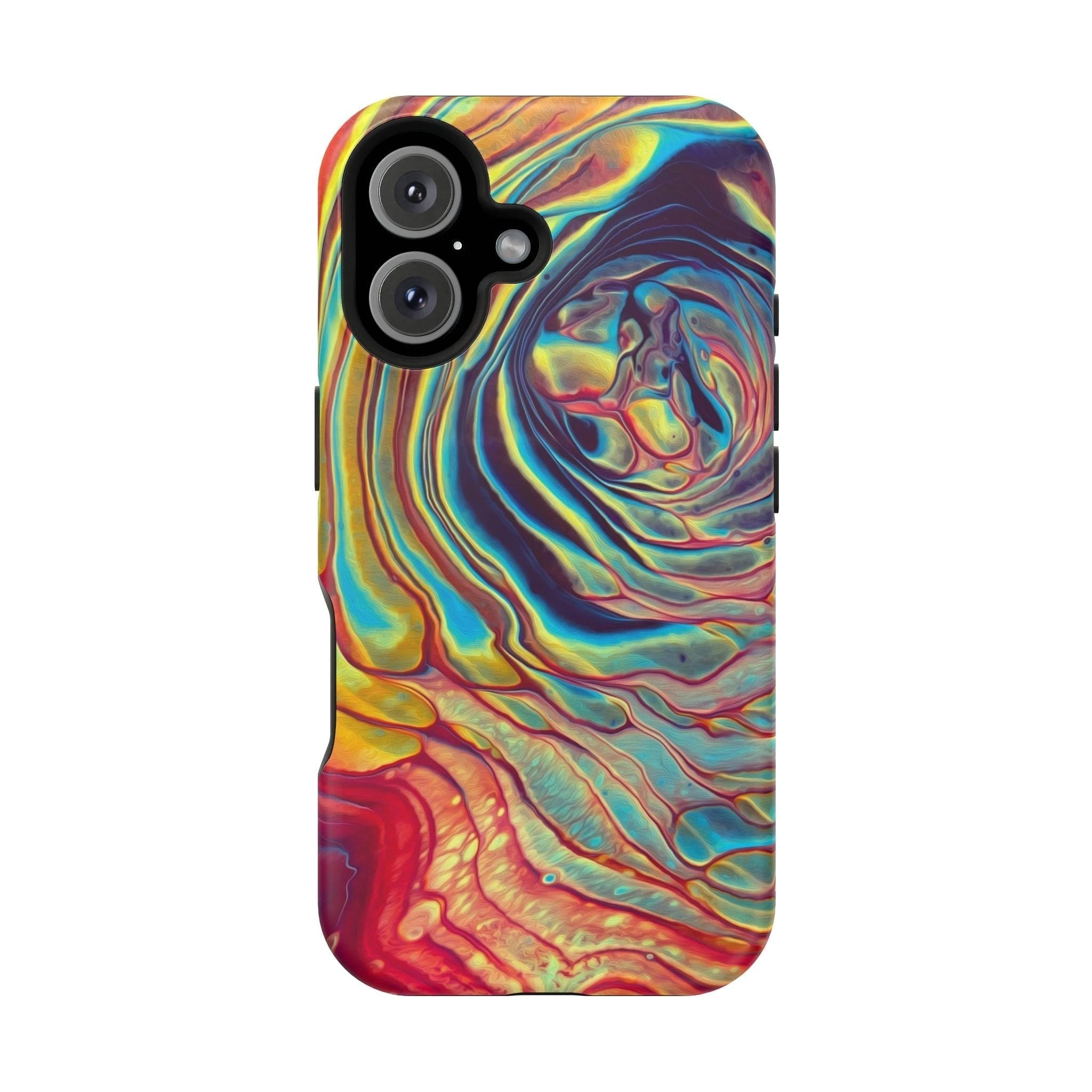 Bespattered Facade Rainbow Rings Abstract Art MagSafe Tough Case by Bespattered Facade