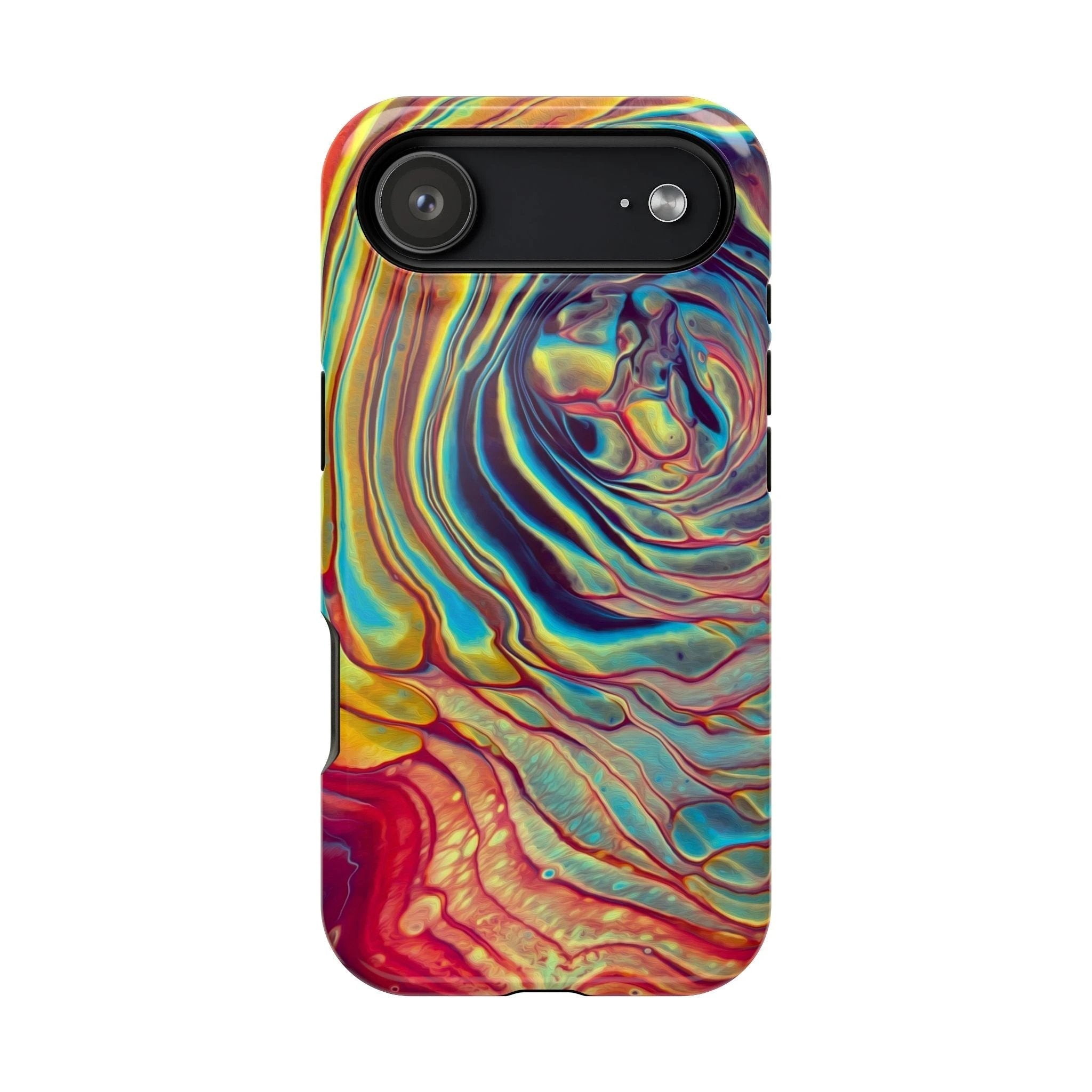 Bespattered Facade Rainbow Rings Abstract Art MagSafe Tough Case by Bespattered Facade
