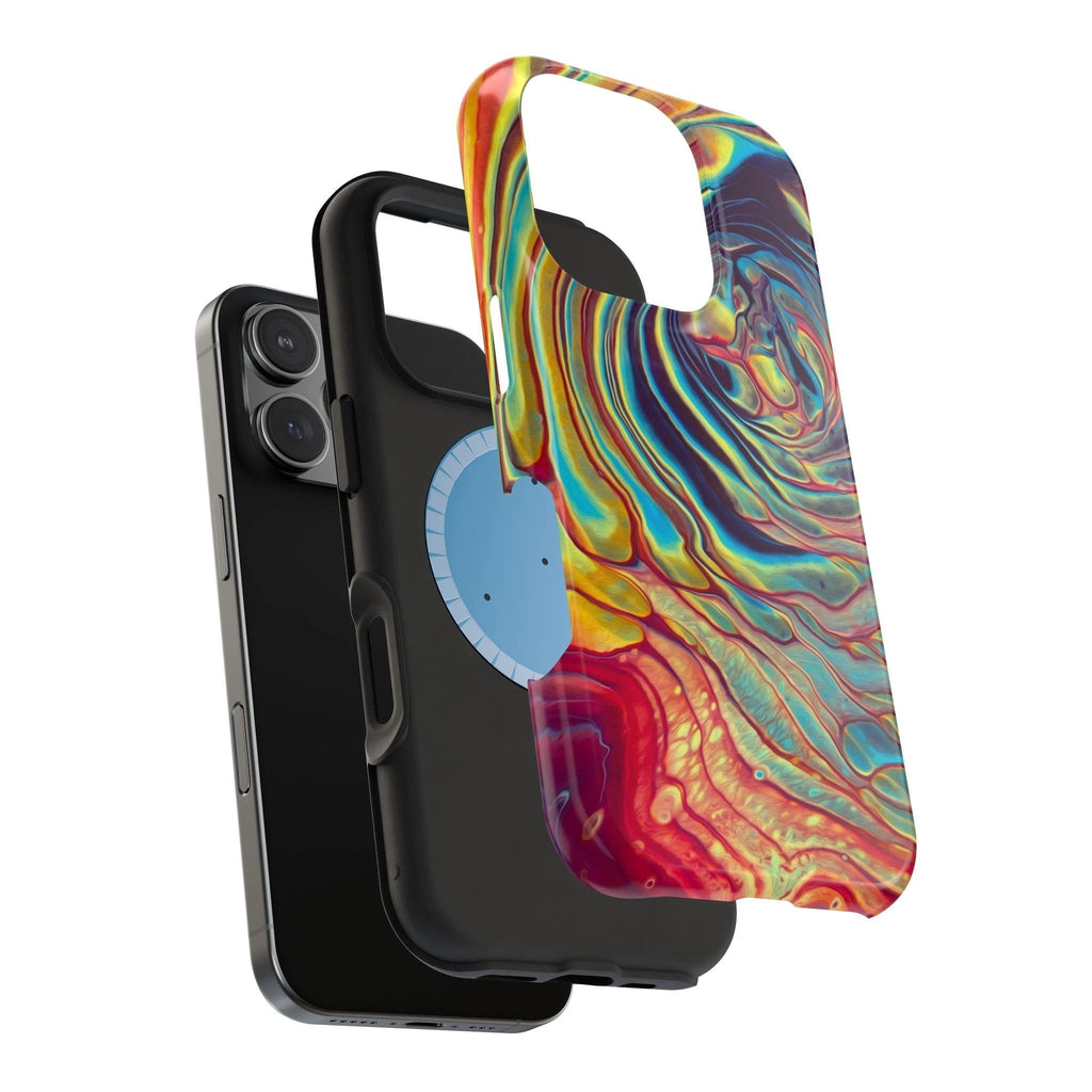 Bespattered Facade Rainbow Rings Abstract Art MagSafe Tough Case by Bespattered Facade