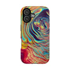 Bespattered Facade Rainbow Rings Abstract Art MagSafe Tough Case by Bespattered Facade