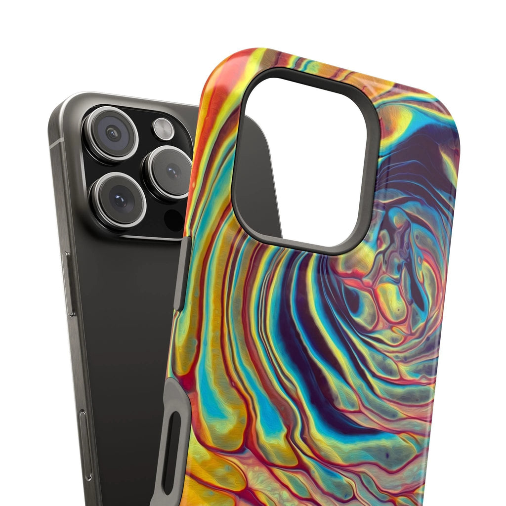 Bespattered Facade Rainbow Rings Abstract Art MagSafe Tough Case by Bespattered Facade