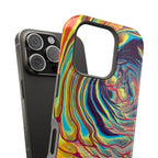 Bespattered Facade Rainbow Rings Abstract Art MagSafe Tough Case by Bespattered Facade