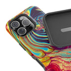 Bespattered Facade Rainbow Rings Abstract Art MagSafe Tough Case by Bespattered Facade