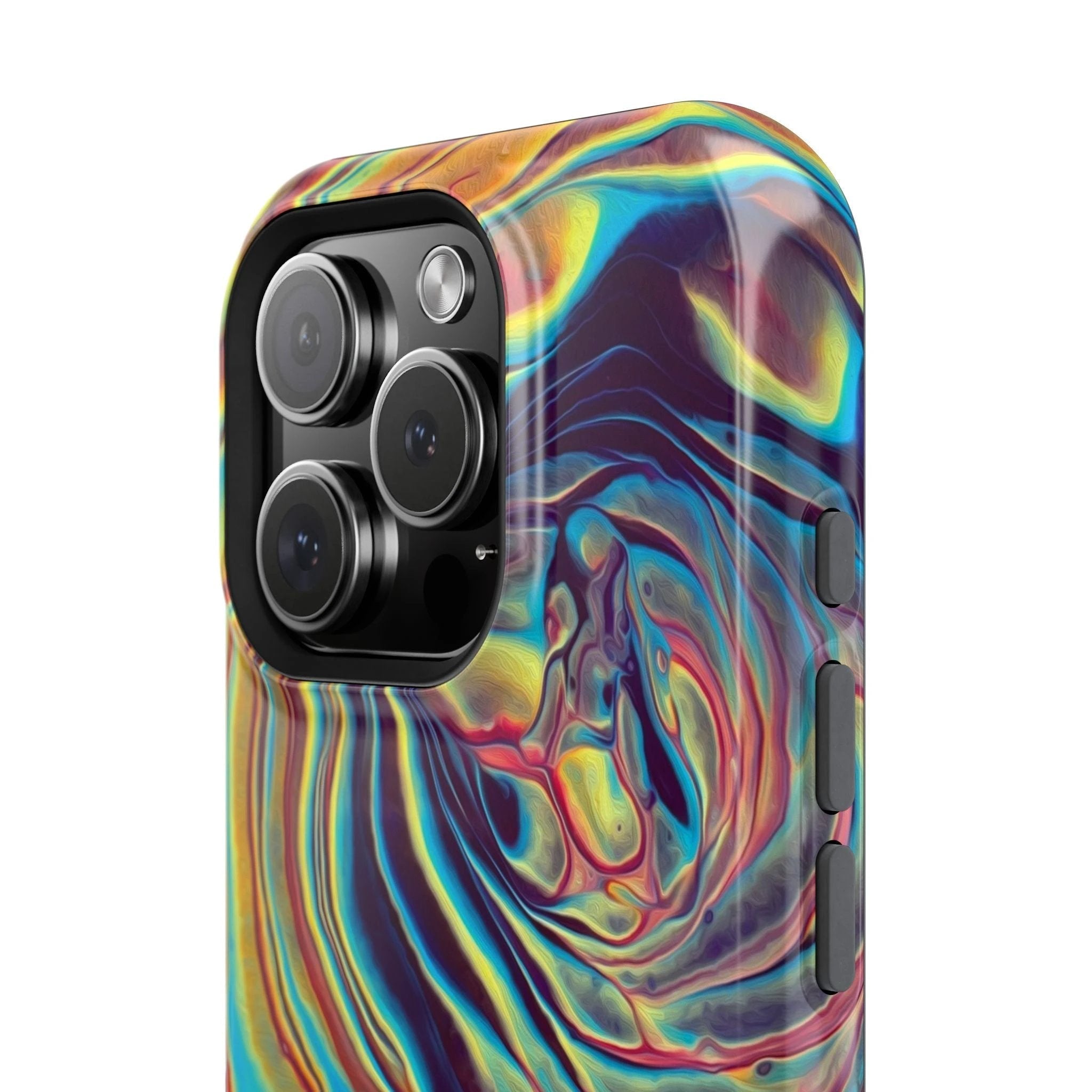 Bespattered Facade Rainbow Rings Abstract Art MagSafe Tough Case by Bespattered Facade