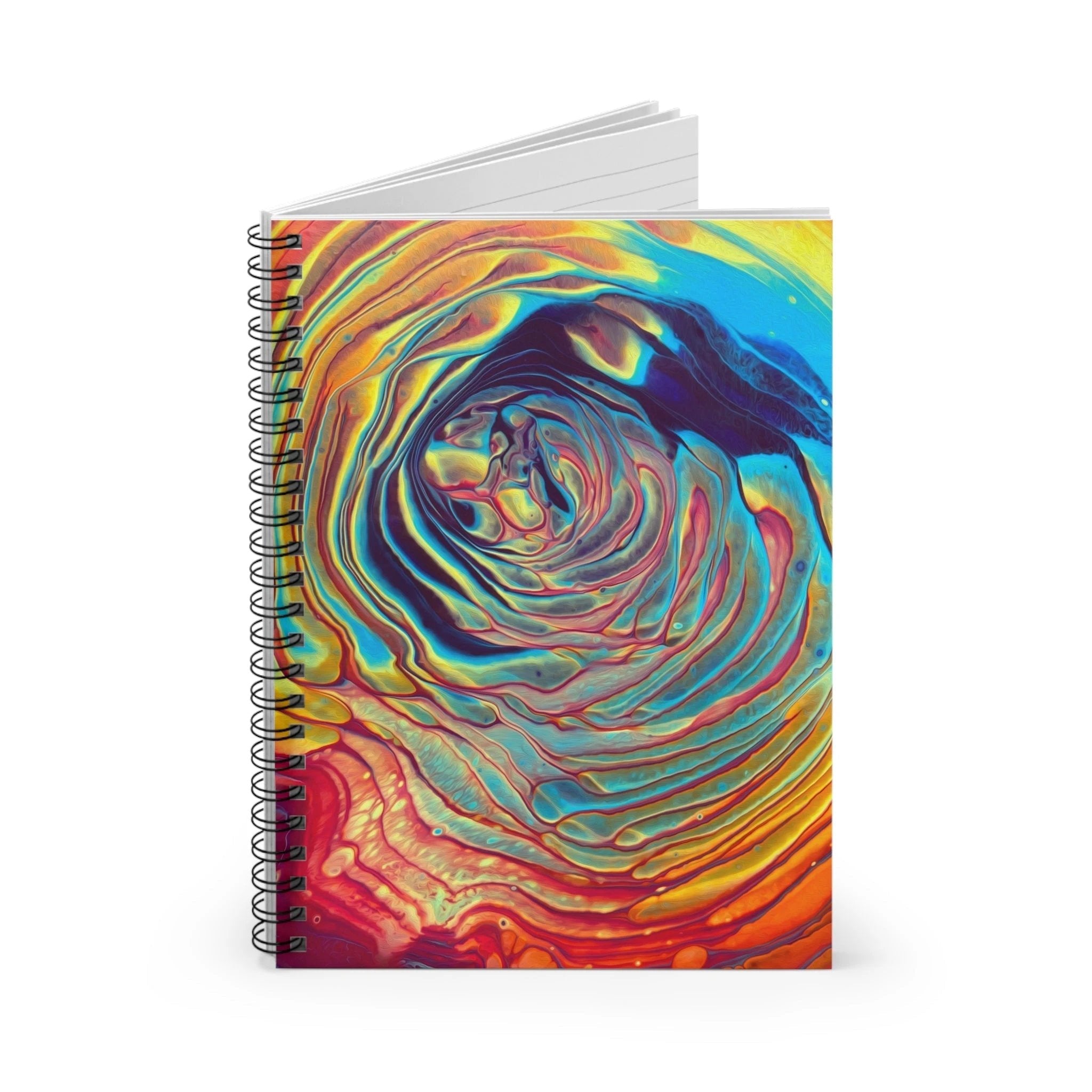 Bespattered Facade Rainbow Rings Spiral Notebook - Lined Pages by Bespattered Facade