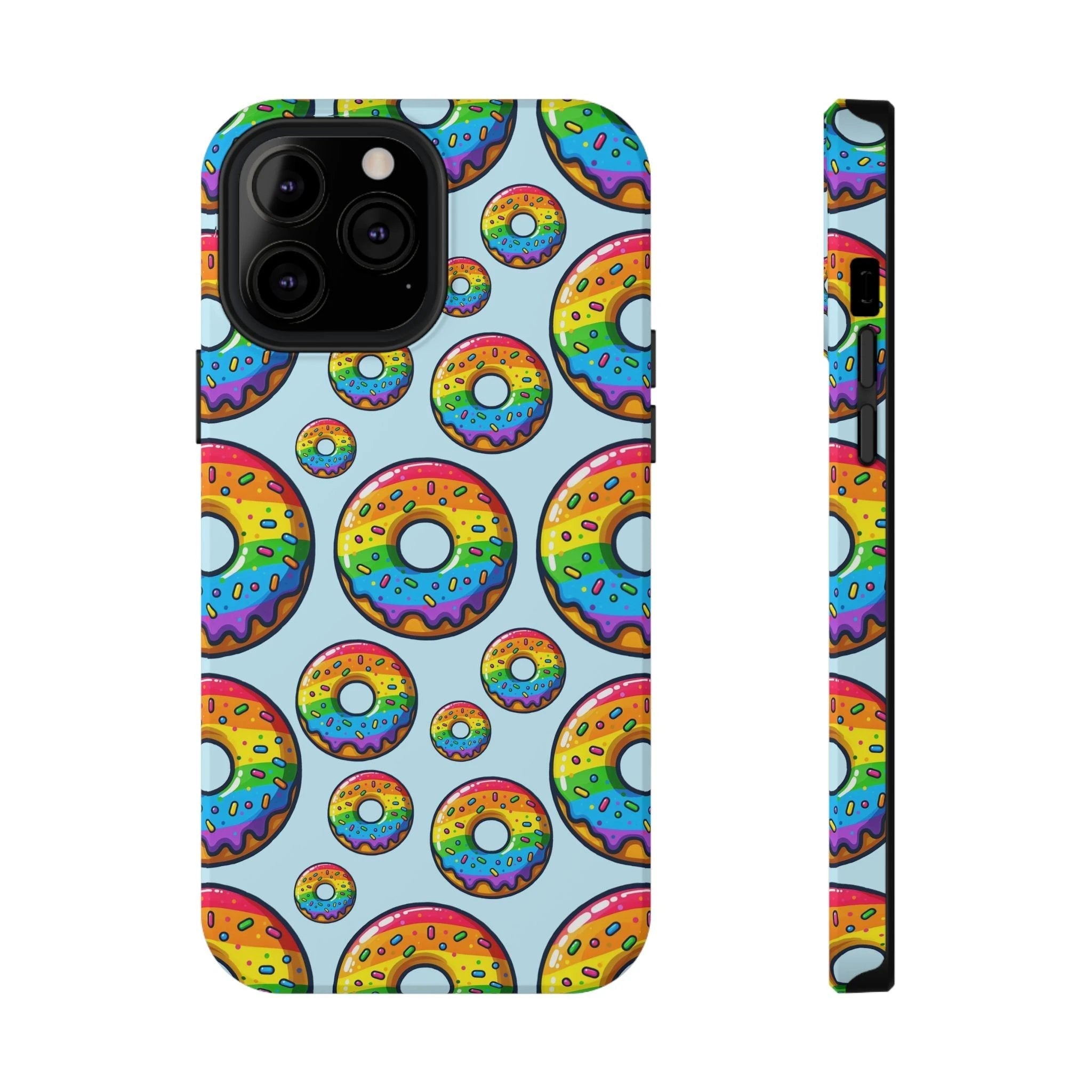 Bespattered Facade Rainbow Sprinkle Donut Impact-Resistant Case by Bespattered Facade