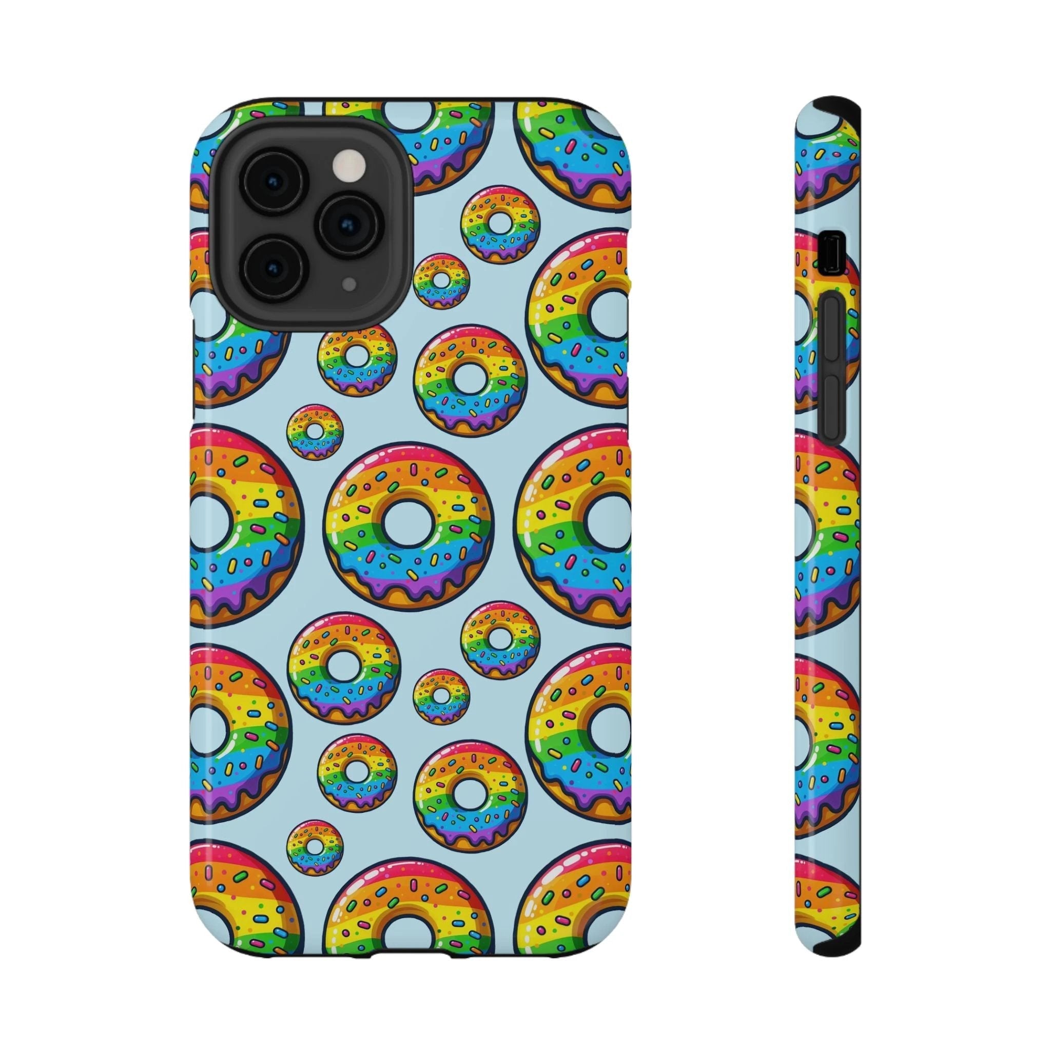 Bespattered Facade Rainbow Sprinkle Donut Impact-Resistant Case by Bespattered Facade