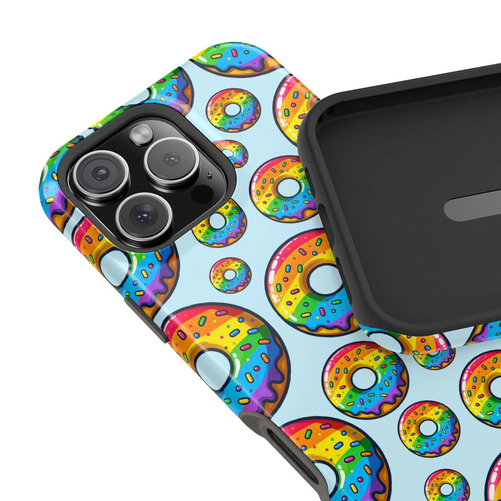 Bespattered Facade Rainbow Sprinkle Donut Impact-Resistant Case by Bespattered Facade