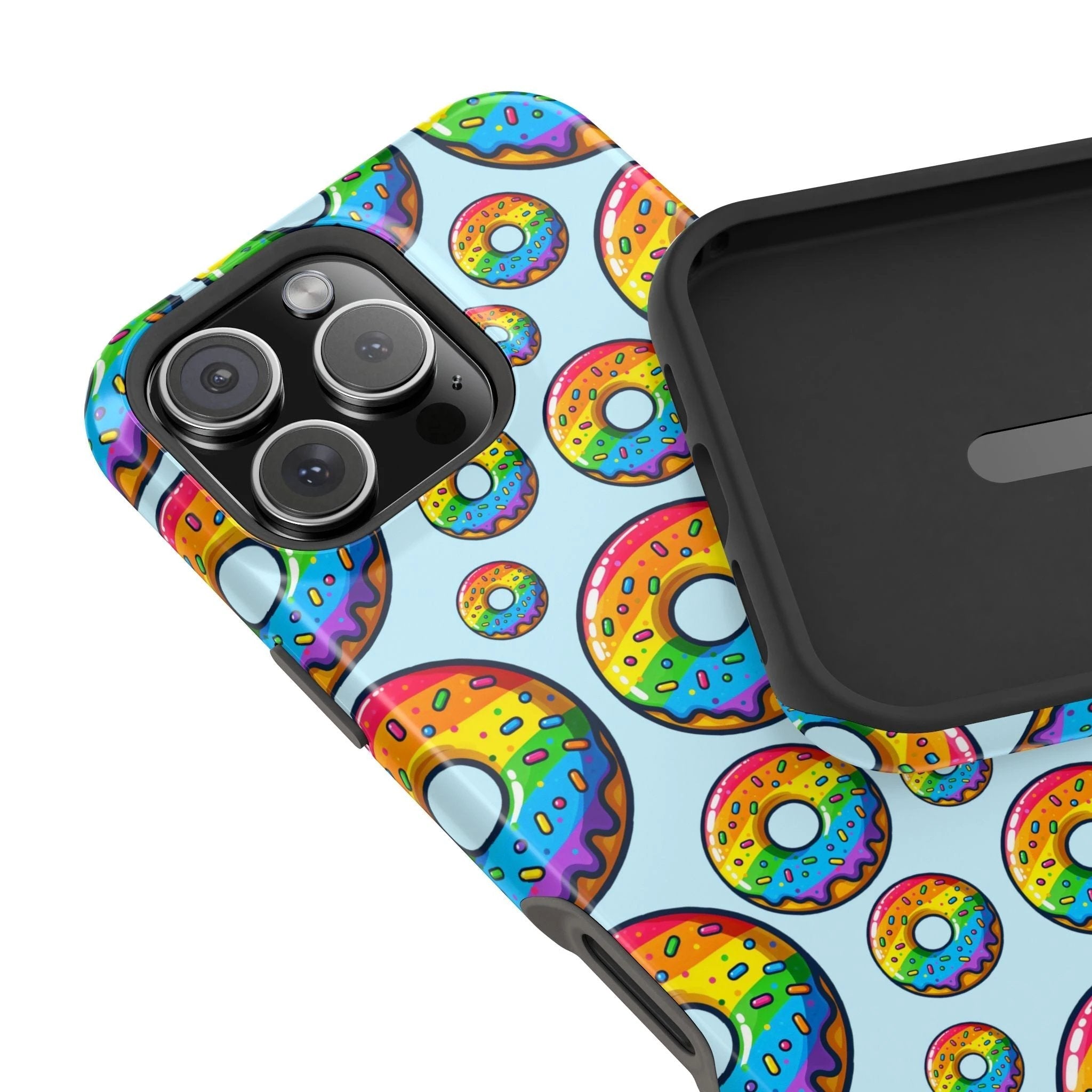 Bespattered Facade Rainbow Sprinkle Donut Impact-Resistant Case by Bespattered Facade
