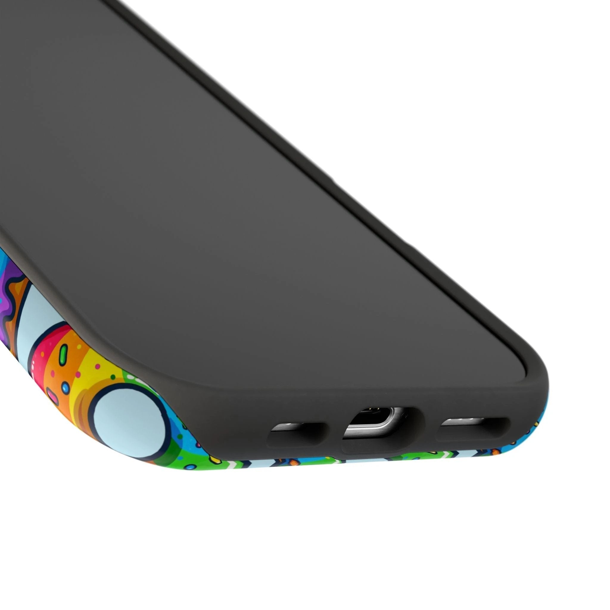 Bespattered Facade Rainbow Sprinkle Donut Impact-Resistant Case by Bespattered Facade