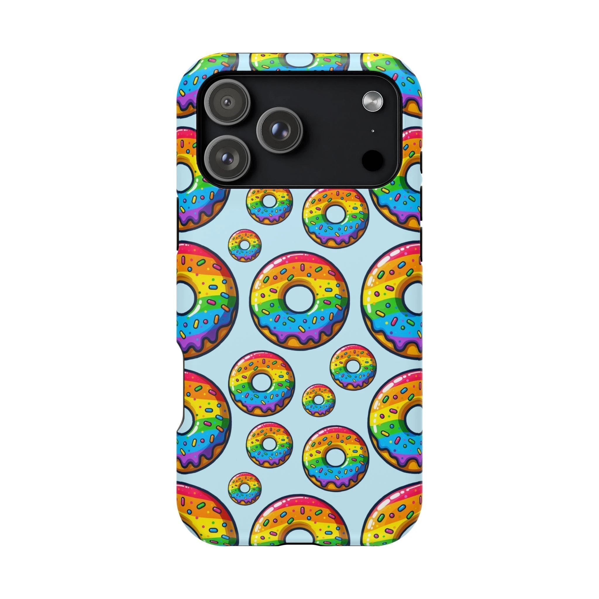 Bespattered Facade Rainbow Sprinkle Donut Impact-Resistant Case by Bespattered Facade