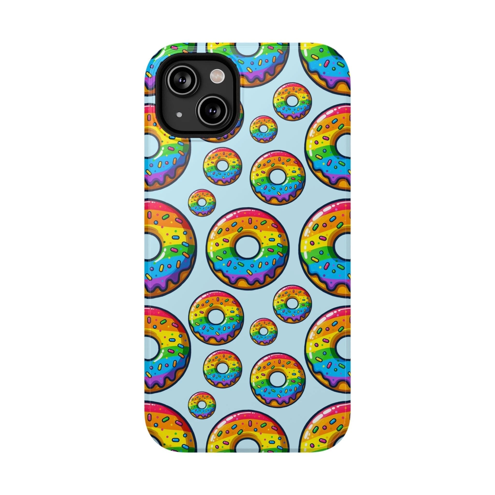 Bespattered Facade Rainbow Sprinkle Donut Impact-Resistant Case by Bespattered Facade