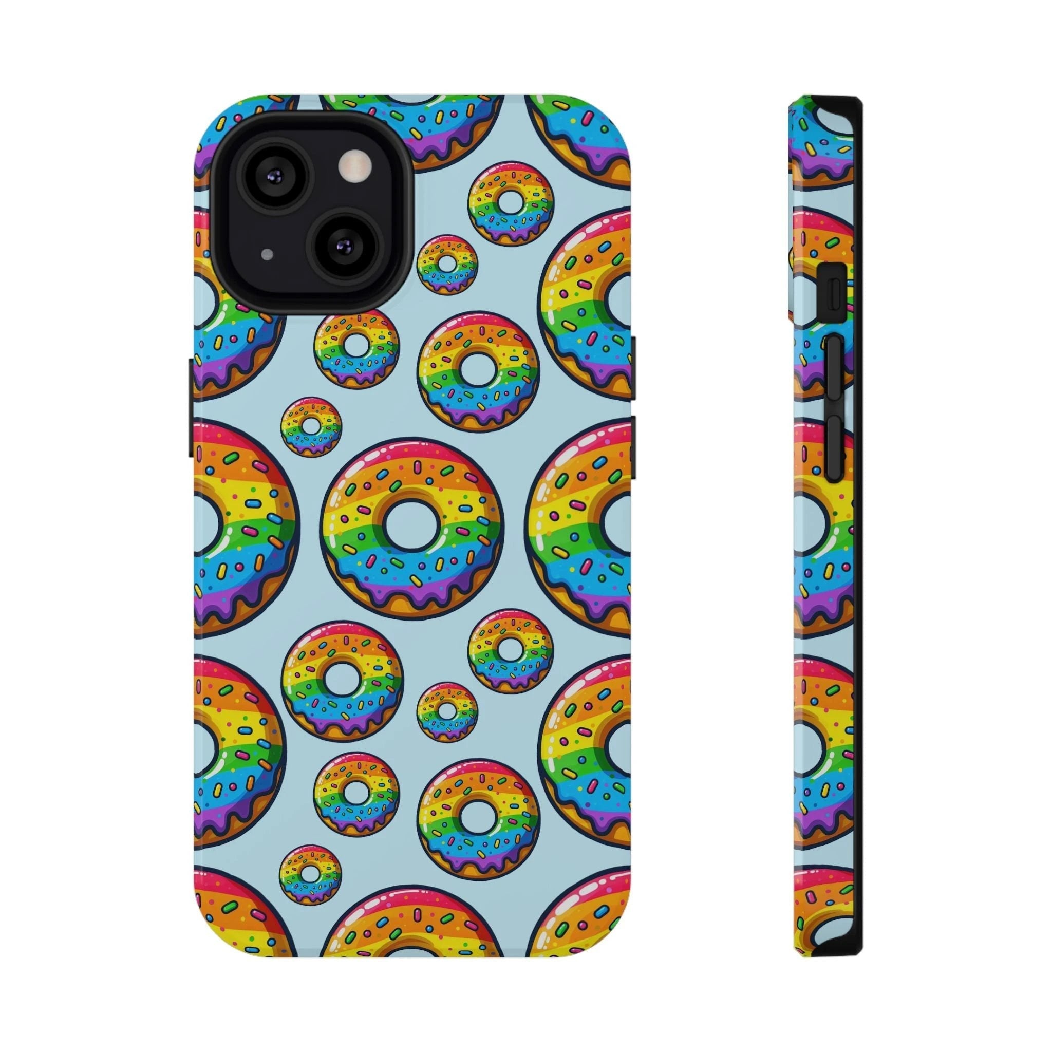 Bespattered Facade Rainbow Sprinkle Donut Impact-Resistant Case by Bespattered Facade