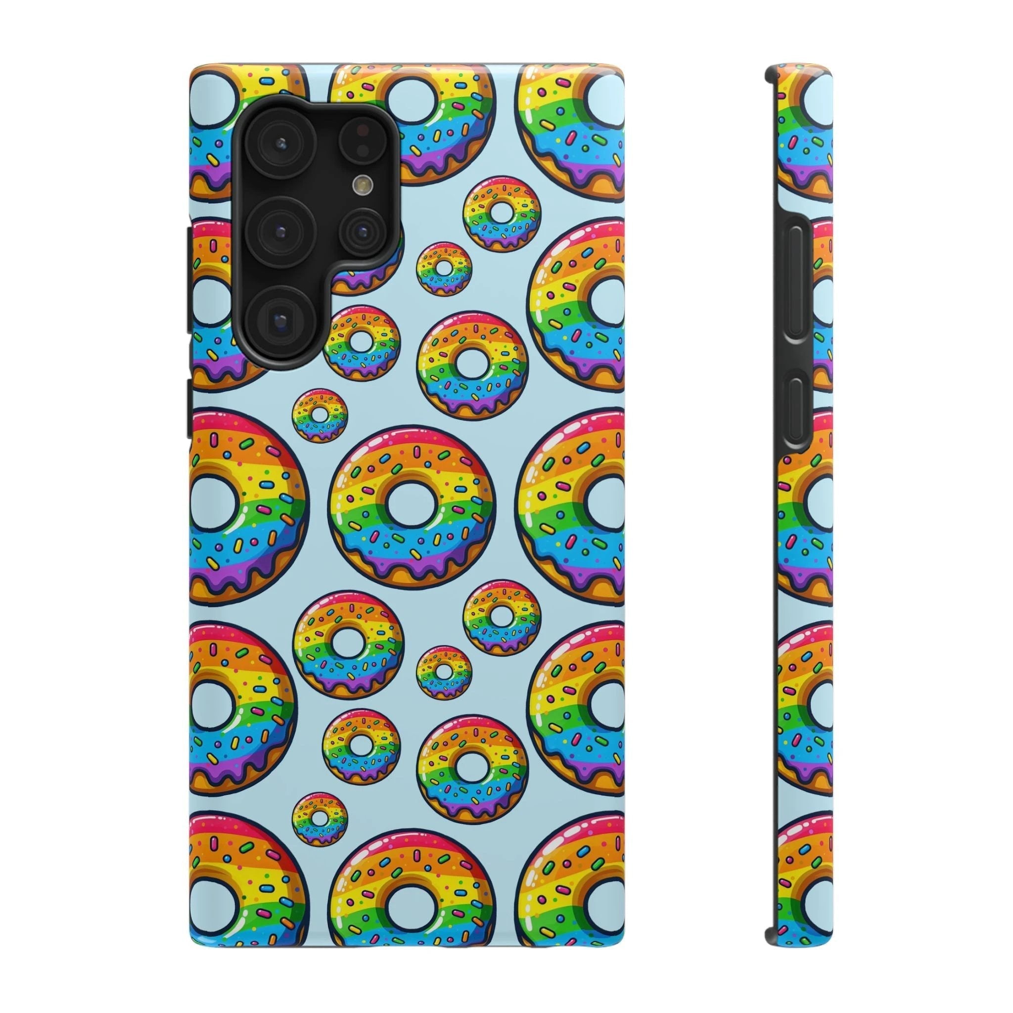 Bespattered Facade Rainbow Sprinkle Donut Impact-Resistant Case by Bespattered Facade