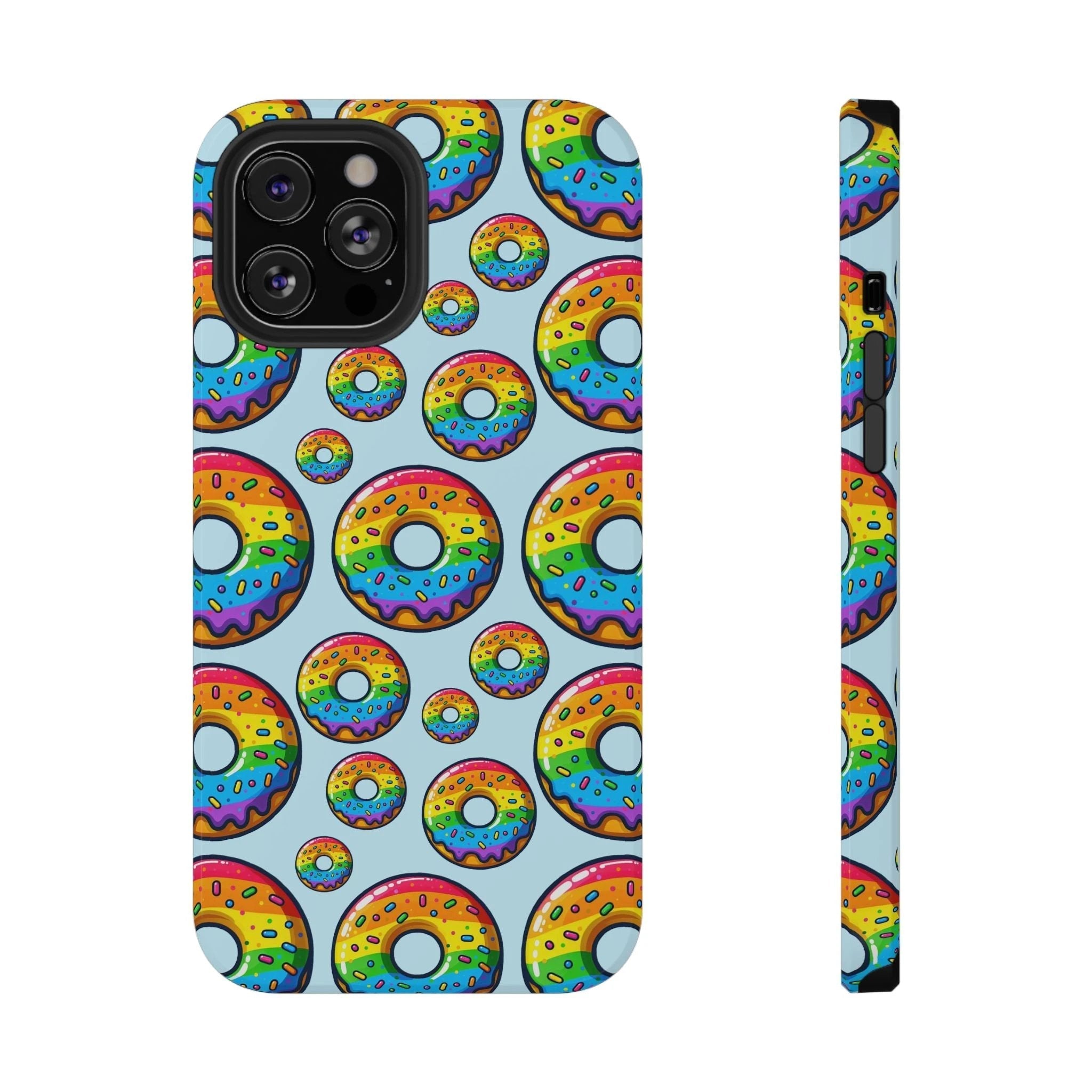 Bespattered Facade Rainbow Sprinkle Donut Impact-Resistant Case by Bespattered Facade