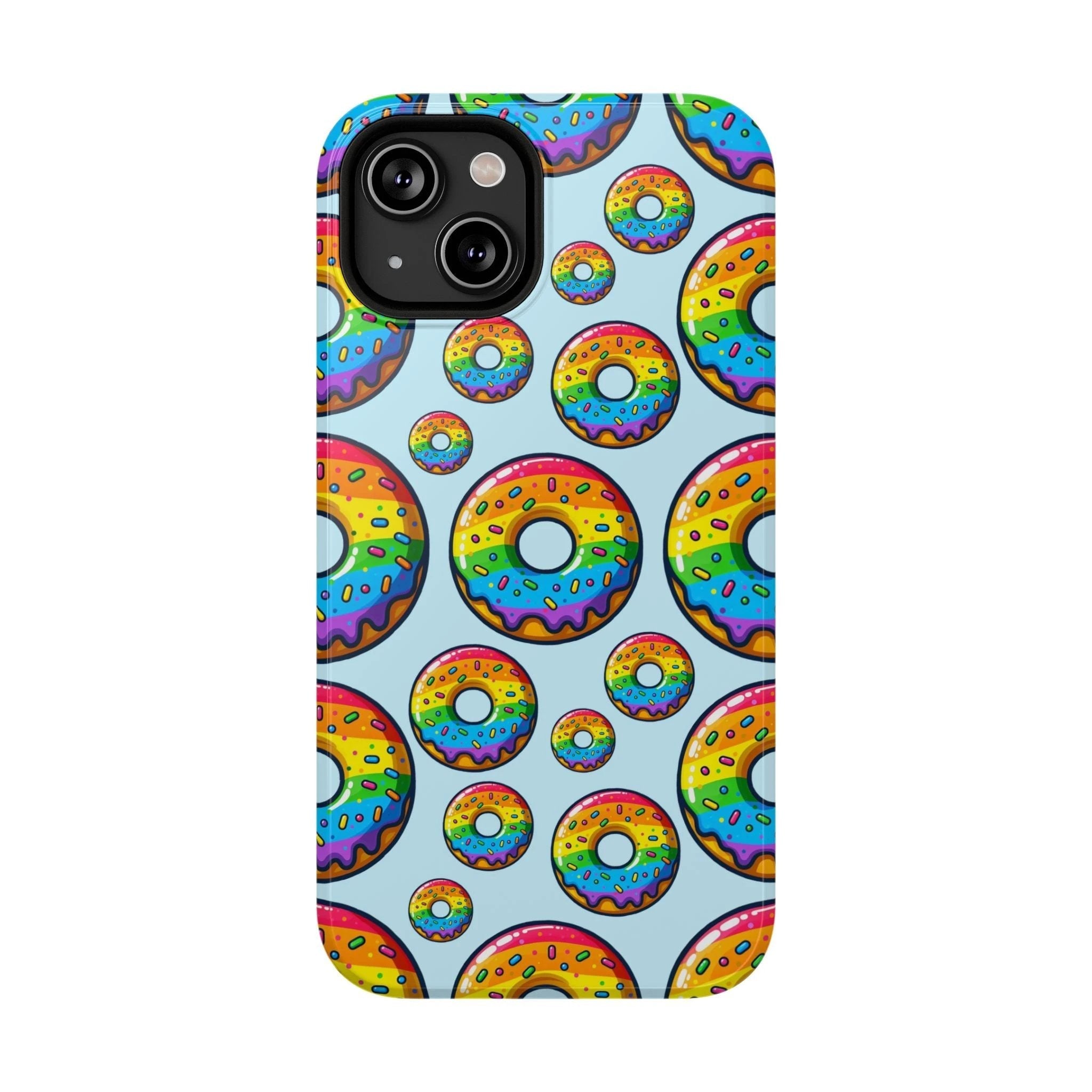 Bespattered Facade Rainbow Sprinkle Donut Impact-Resistant Case by Bespattered Facade